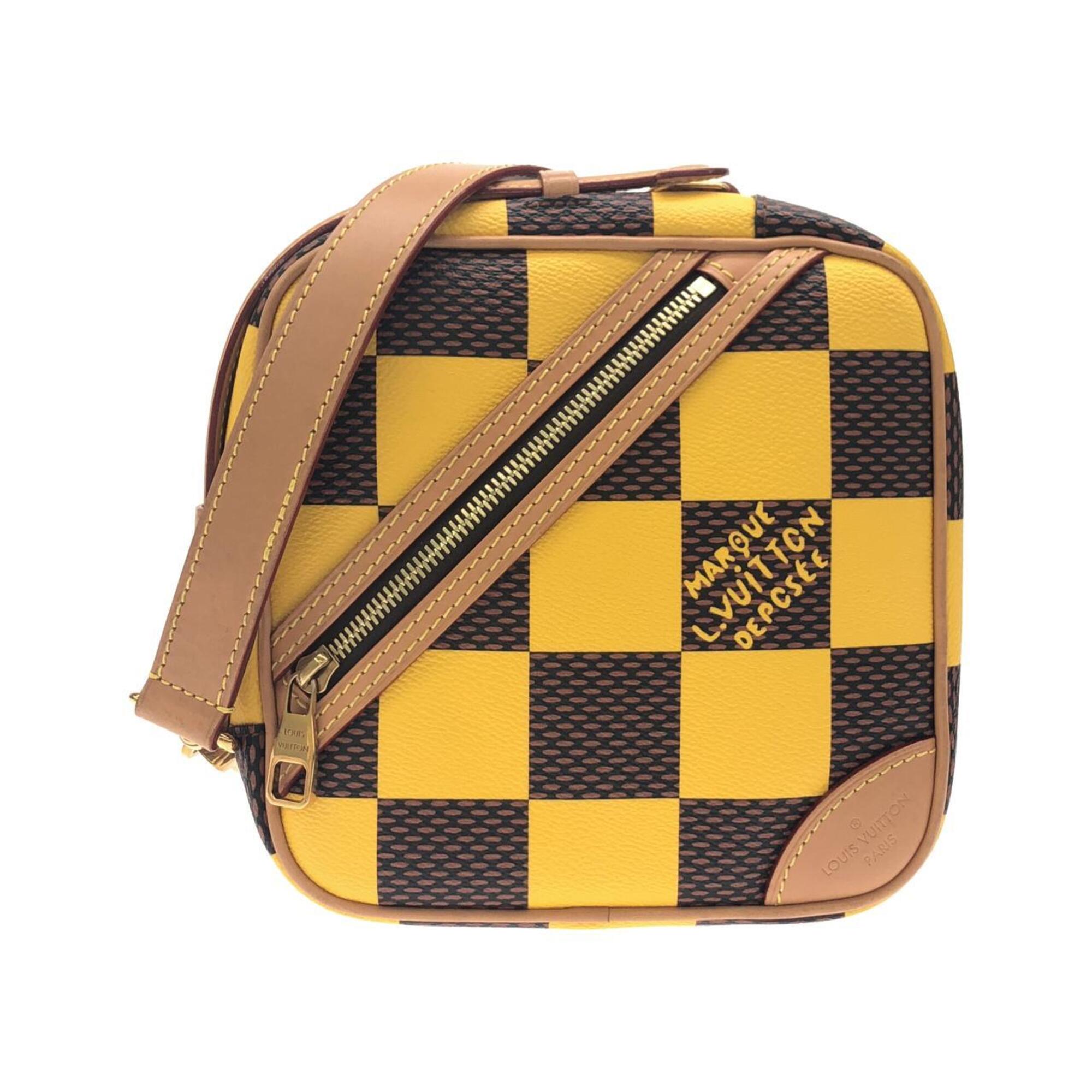 Louis Vuitton Damier Canvas Ebene Jaune Coated Canvas Shoulder Bag (Pre-Owned)