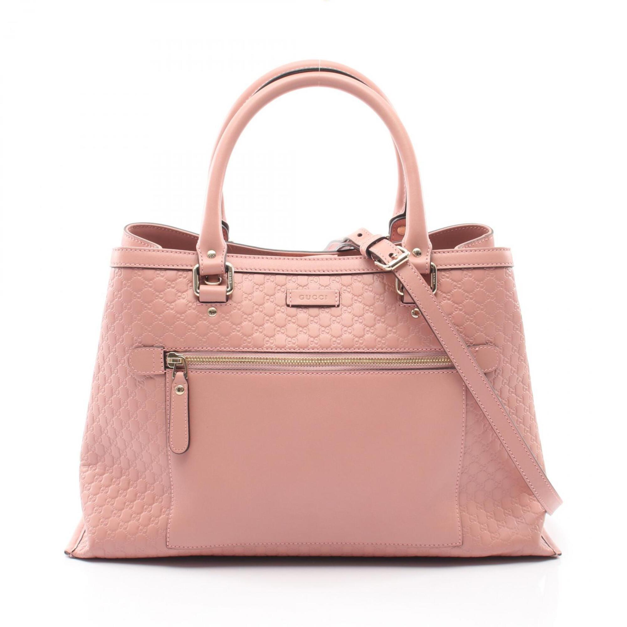 Gucci Microguccissima Pink Leather Handbag (Pre-Owned)