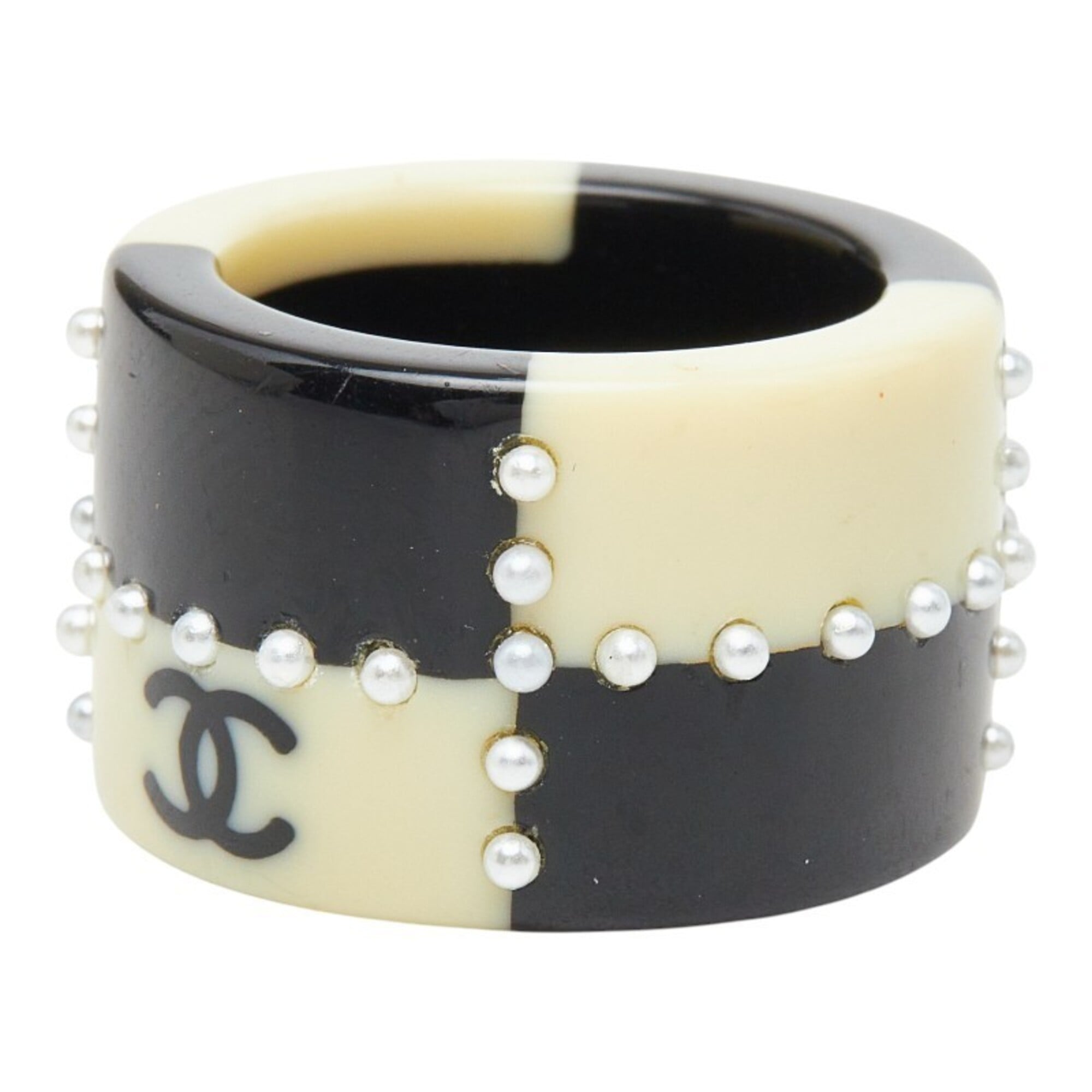 Chanel Black Ivory Plastic (Pre-Owned)