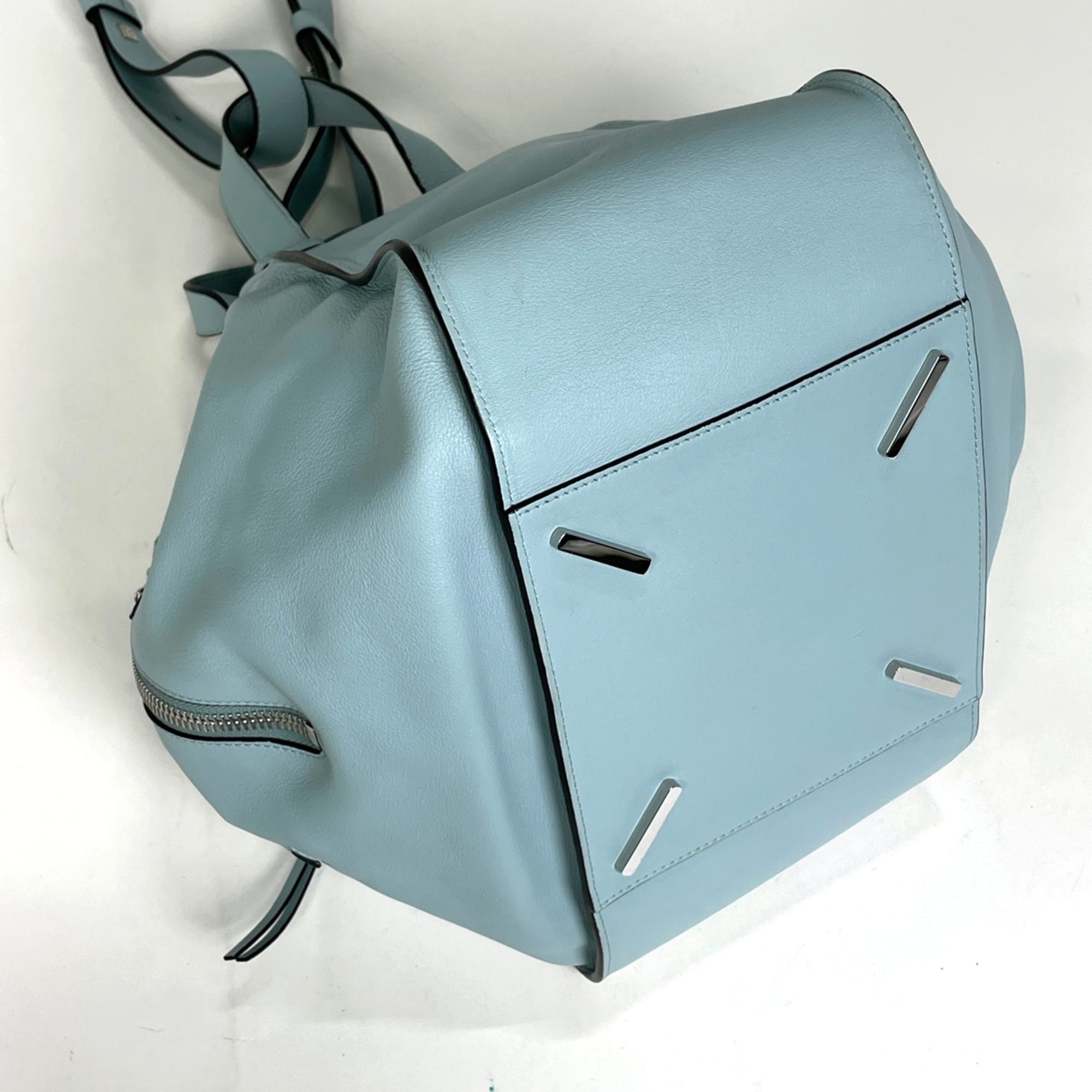 Loewe Light Blue Leather Handbag Pouch Shoulder Bag (Pre-Owned)
