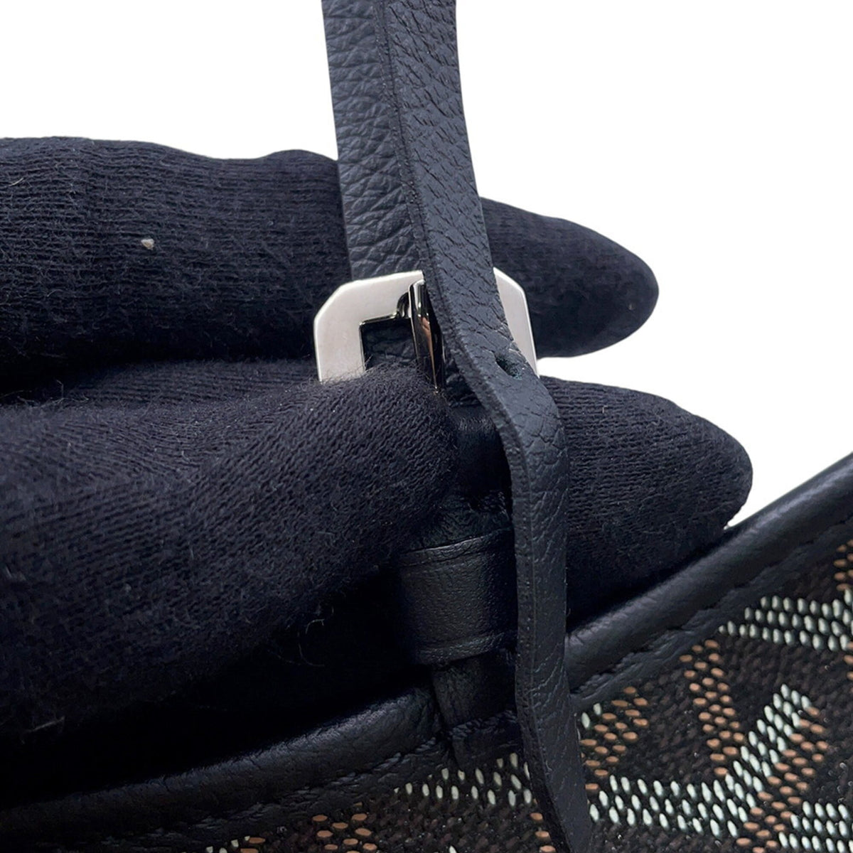 Goyard Black Brown White Pvc Leather Handbag (Pre-Owned)