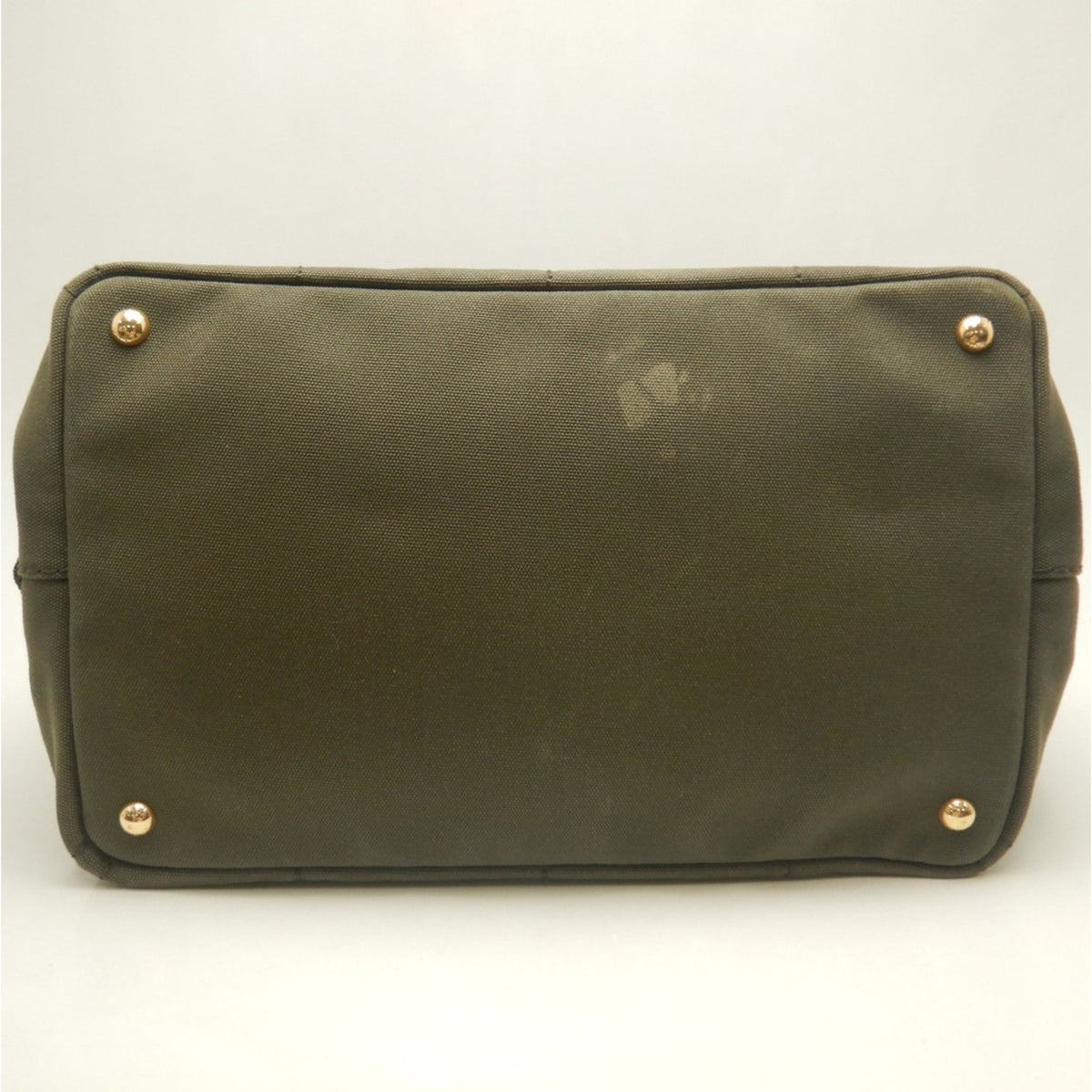 Prada Canapa Gold Canvas Tote Bag (Pre-Owned)