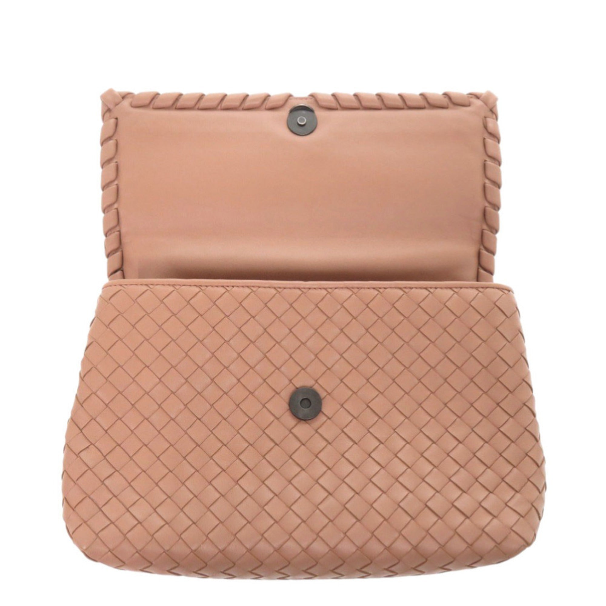 Bottega Veneta Intrecciato Pink Intrecciato Shoulder Bag (Pre-Owned)