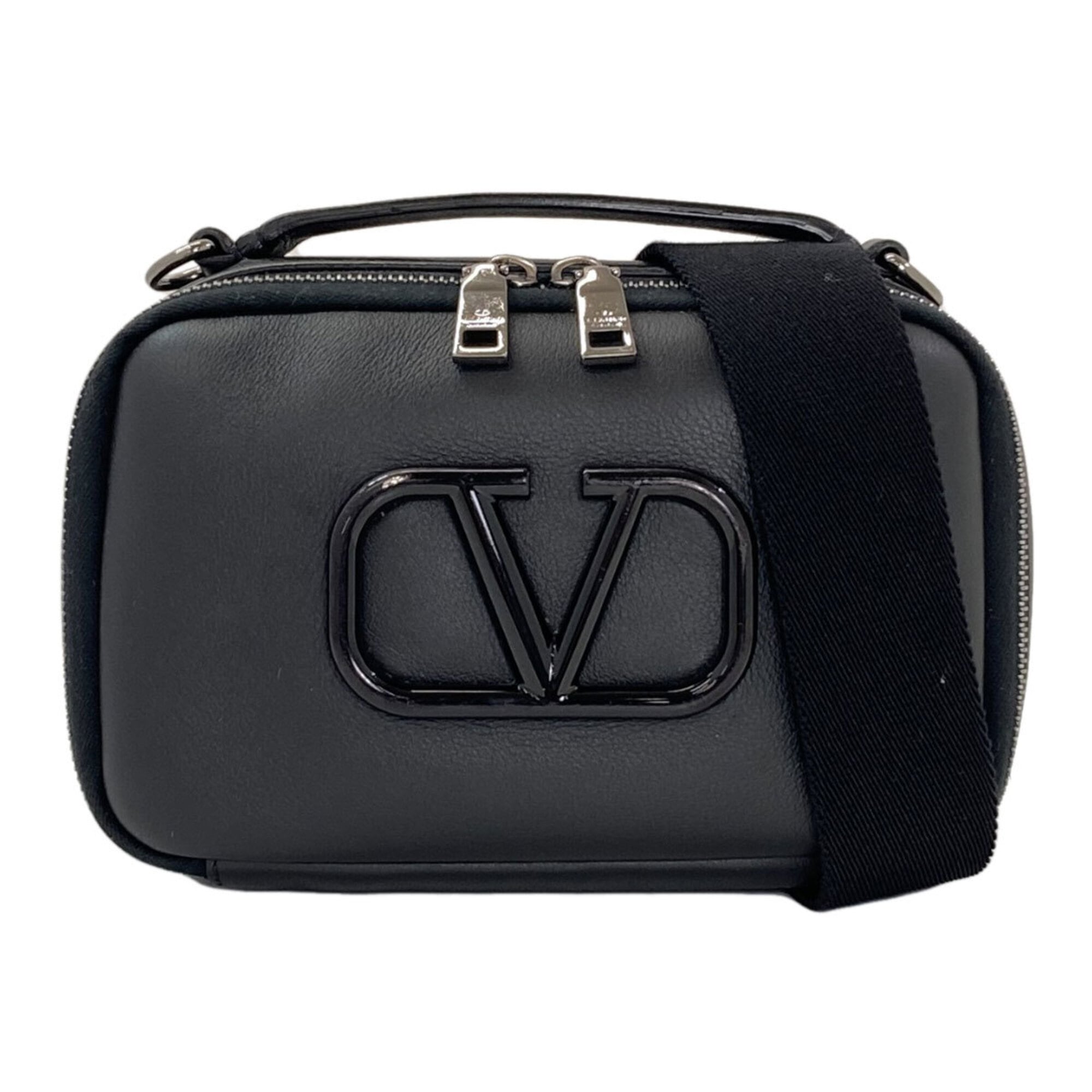 Valentino Black Leather Handbag (Pre-Owned)