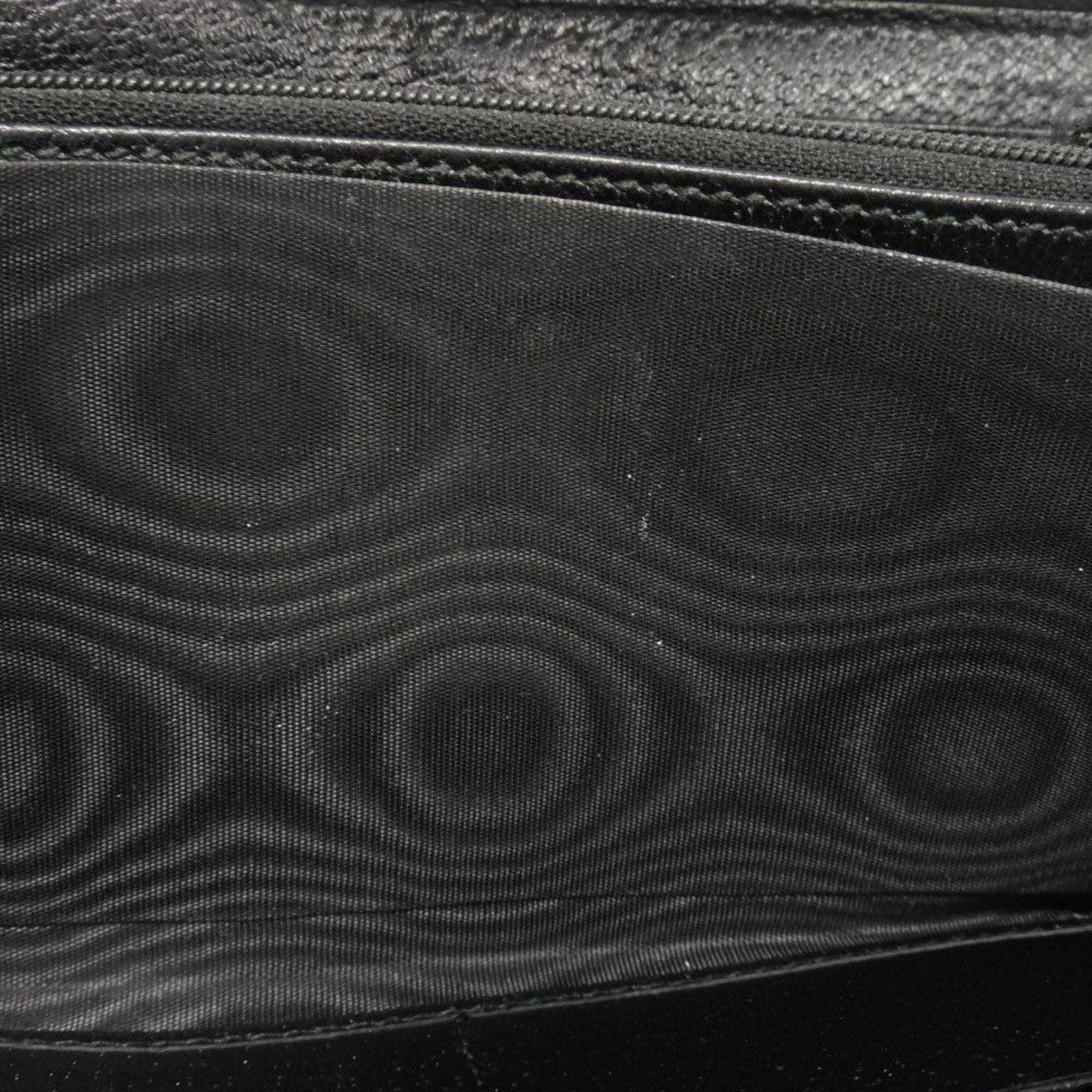 Gucci Black Leather Long Wallet (Bi-Fold) (Pre-Owned)
