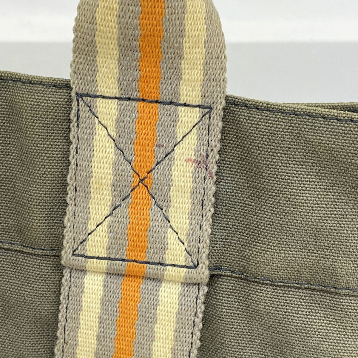 Hermes Gray Canvas Tote Bag (Pre-Owned)