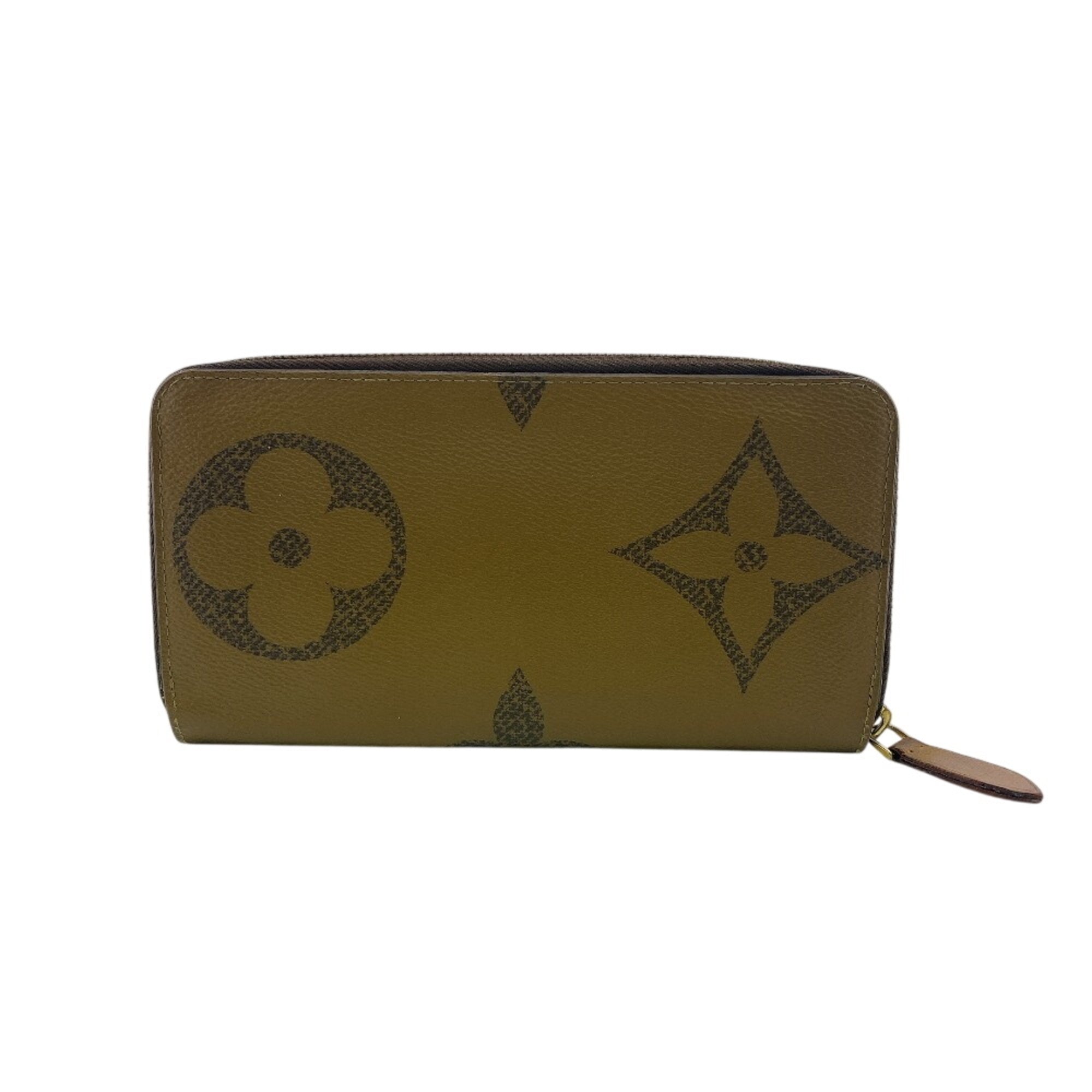 Louis Vuitton Brown Leather Long Wallet (Bi-Fold) (Pre-Owned)