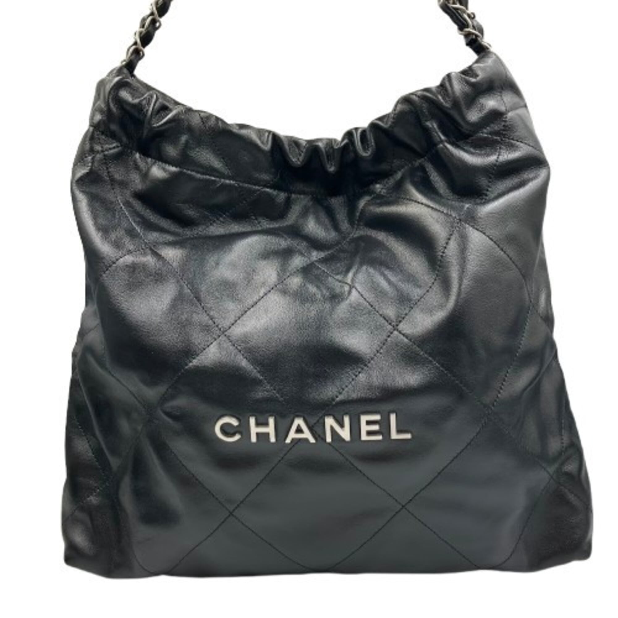 Chanel Black Leather Shoulder Bag (Pre-Owned)