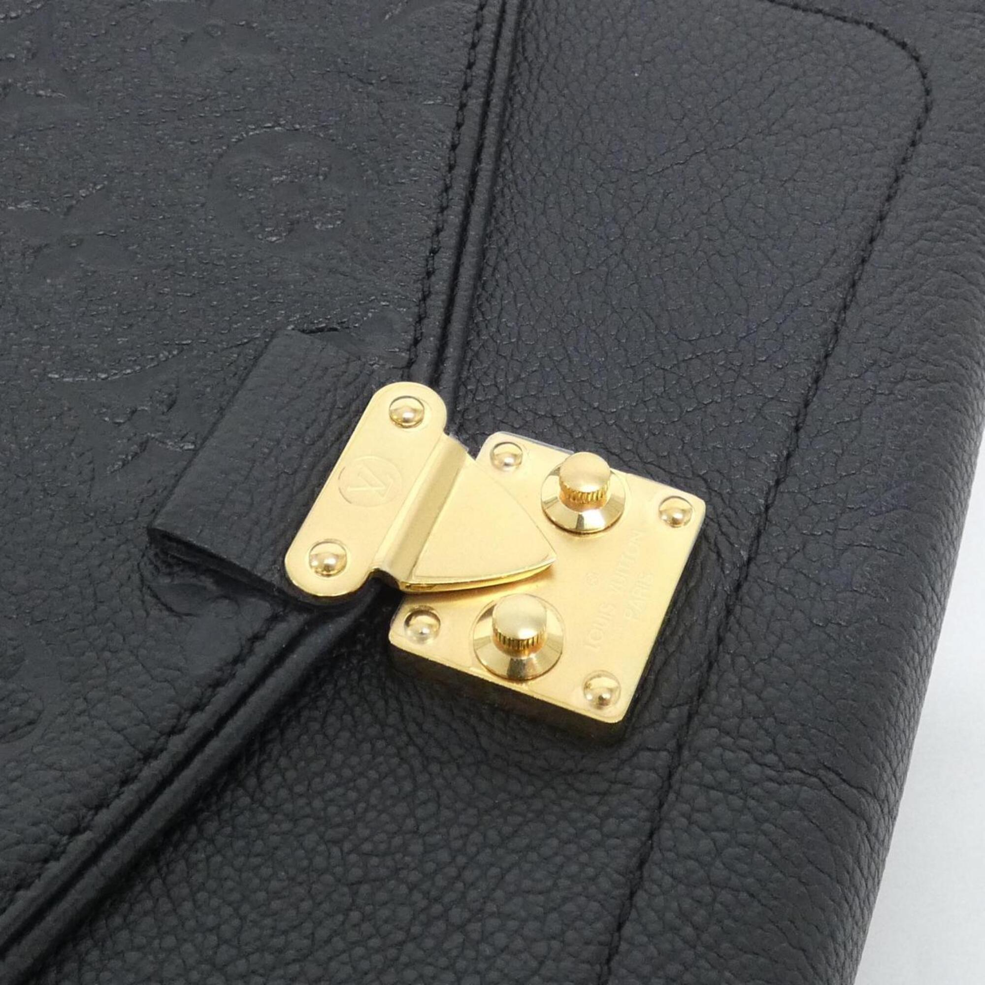 Louis Vuitton Black Leather Shoulder Bag (Pre-Owned)