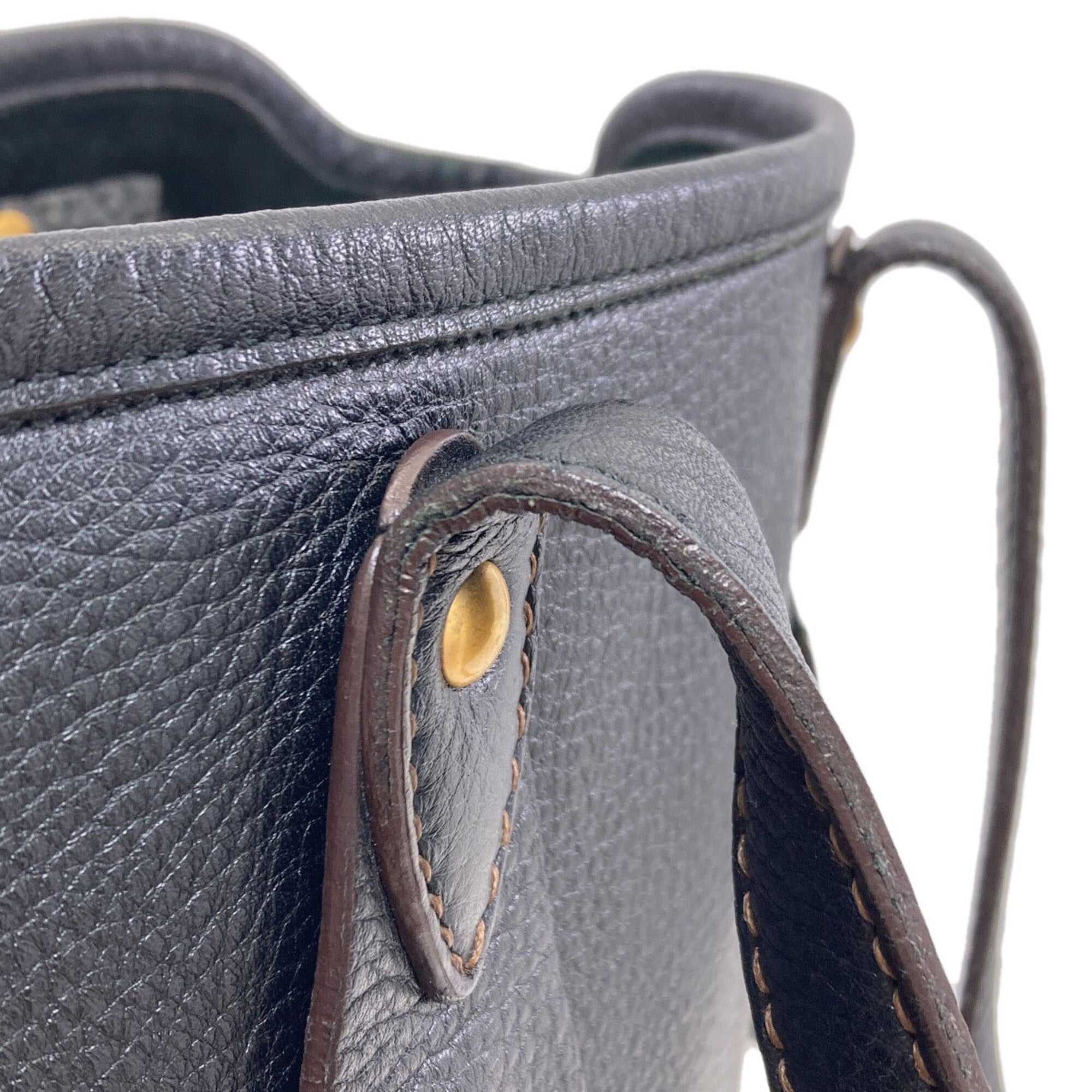Salvatore Ferragamo Black Leather Tote Bag (Pre-Owned)