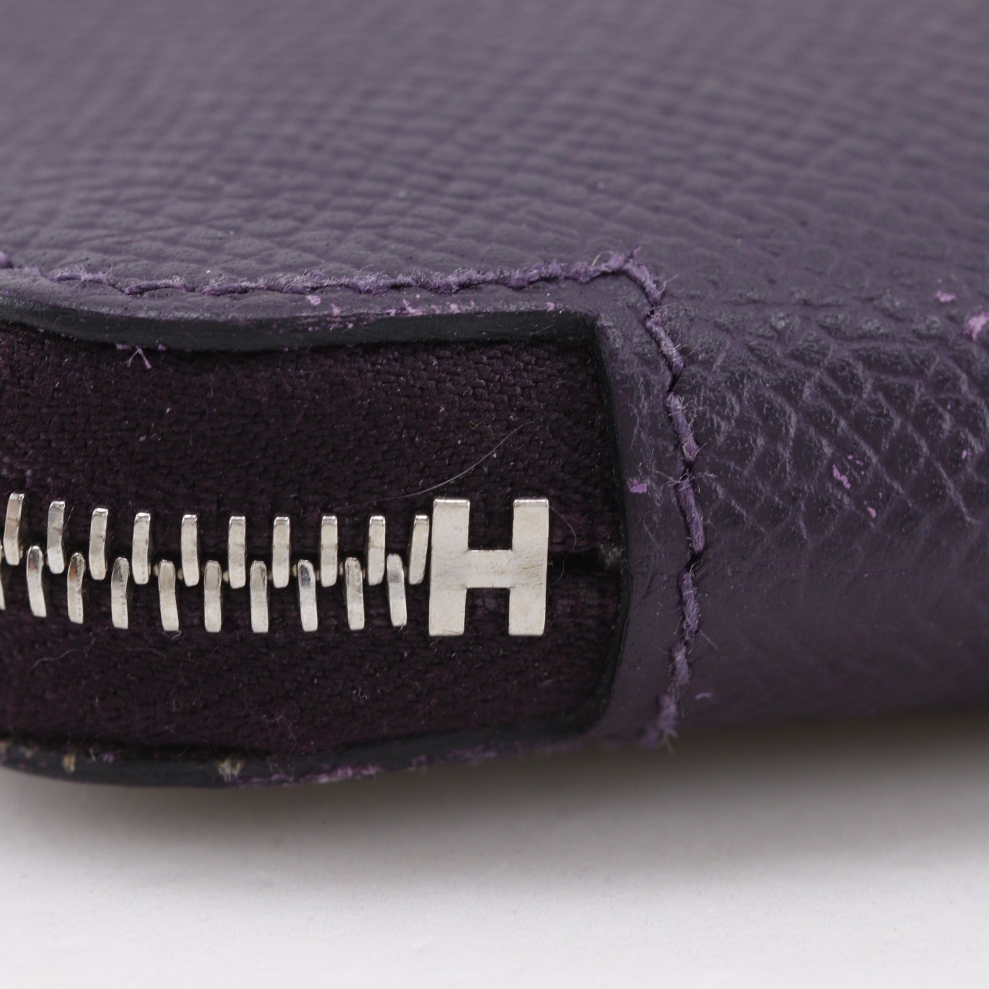 Hermes Purple Epsom Leather Coin Purse/Coin Case (Pre-Owned)