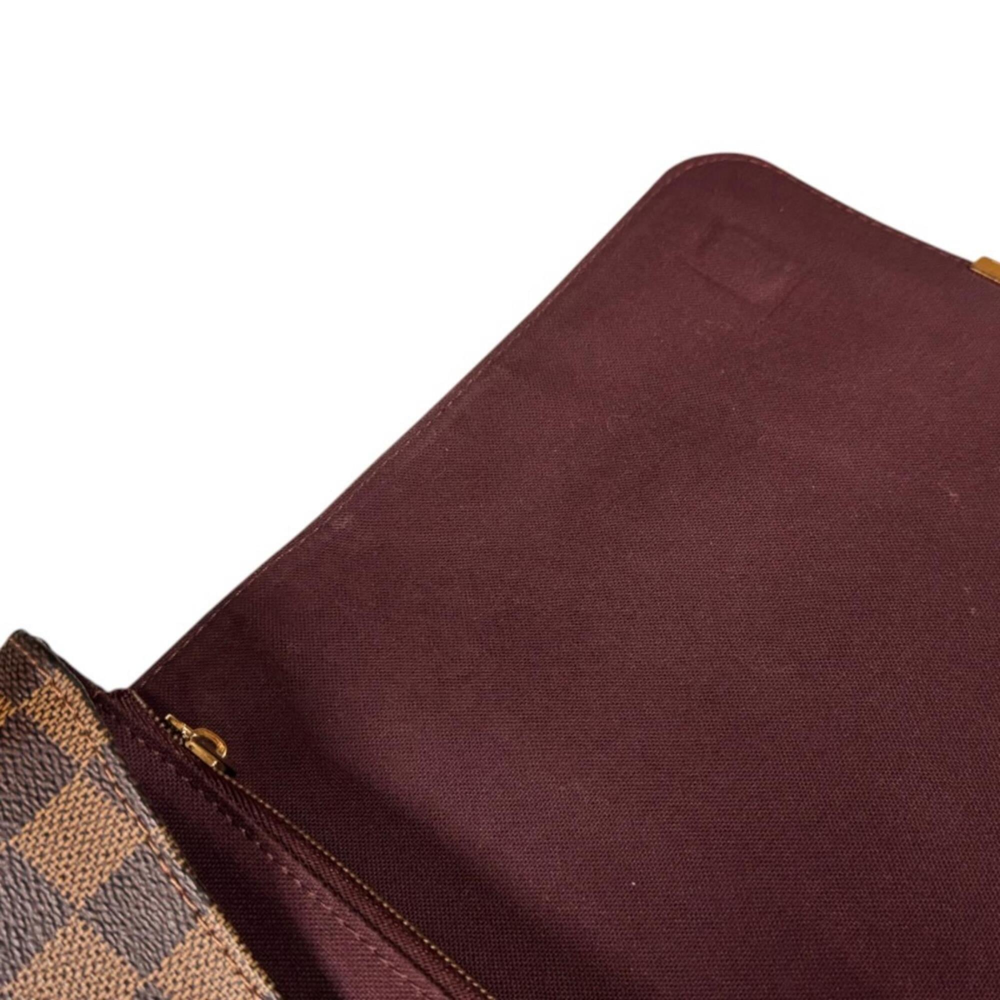 Louis Vuitton Damier Brown Damier Canvas Handbag Shoulder Bag (Pre-Owned)