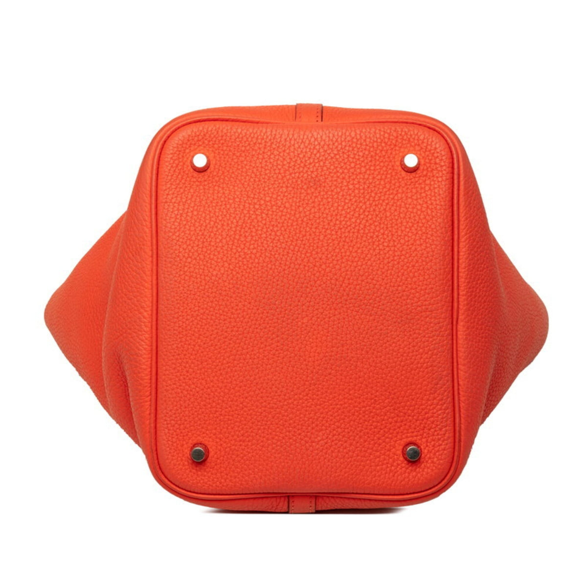 Hermes Orange Red Orange Taurillon Clemence Leather Handbag (Pre-Owned)