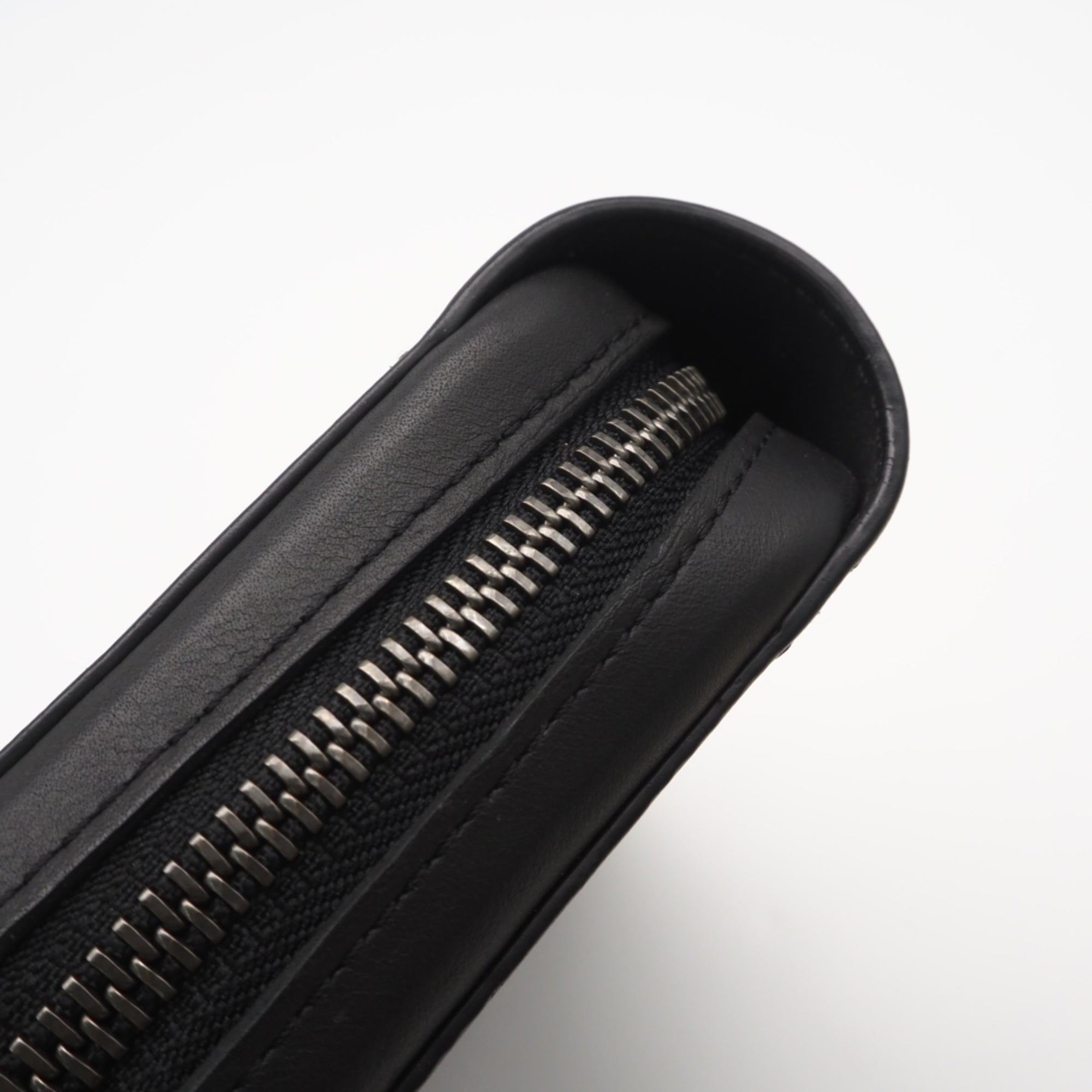 Louis Vuitton Damier Infini Black Leather Long Wallet (Bi-Fold) (Pre-Owned)