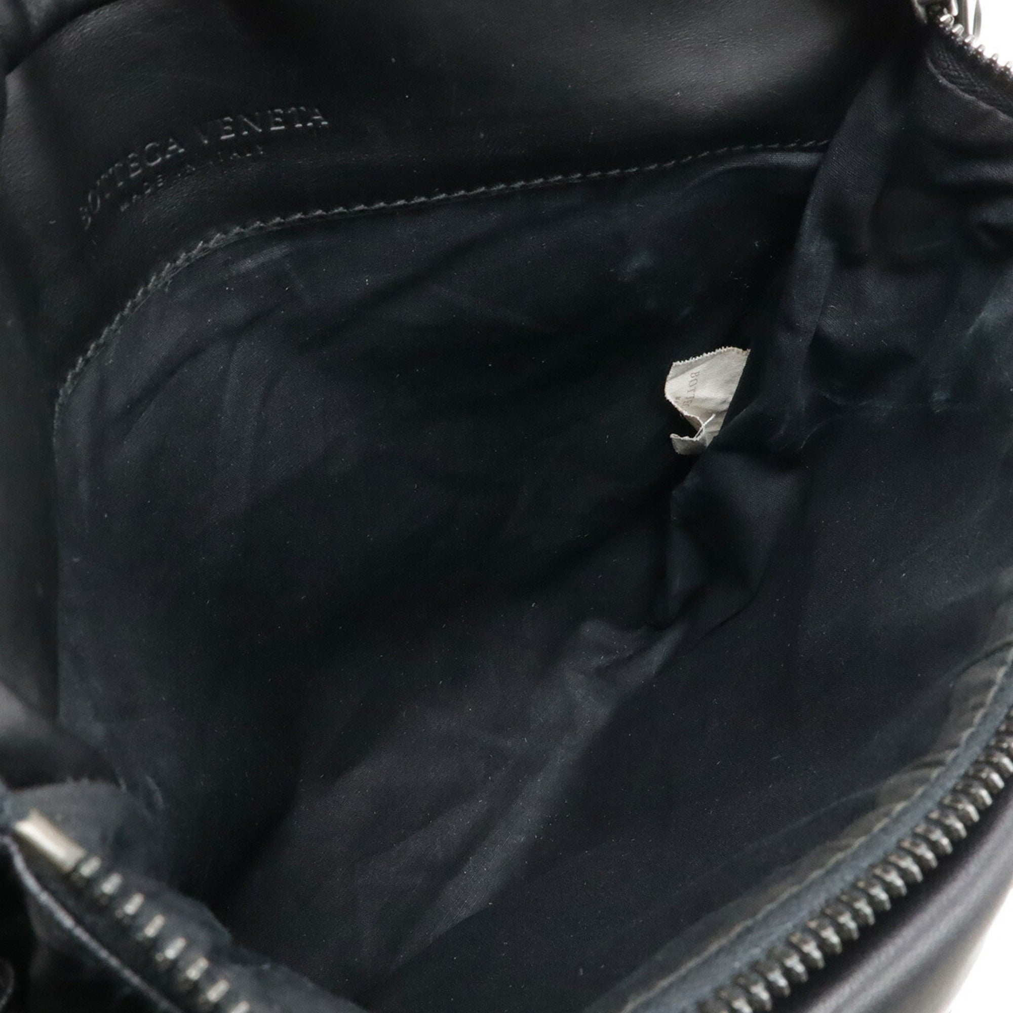 Bottega Veneta Black Leather Fanny Pack Sling Bag (Pre-Owned)