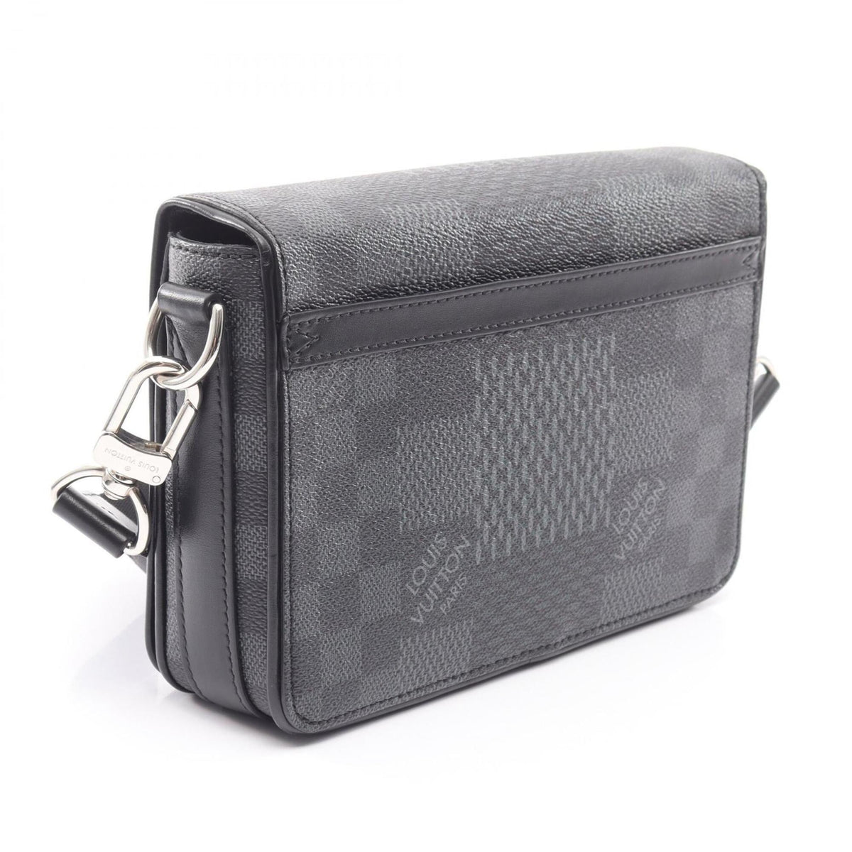 Louis Vuitton Damier Graphite Black Coated Canvas Leather Shoulder Bag (Pre-Owned)