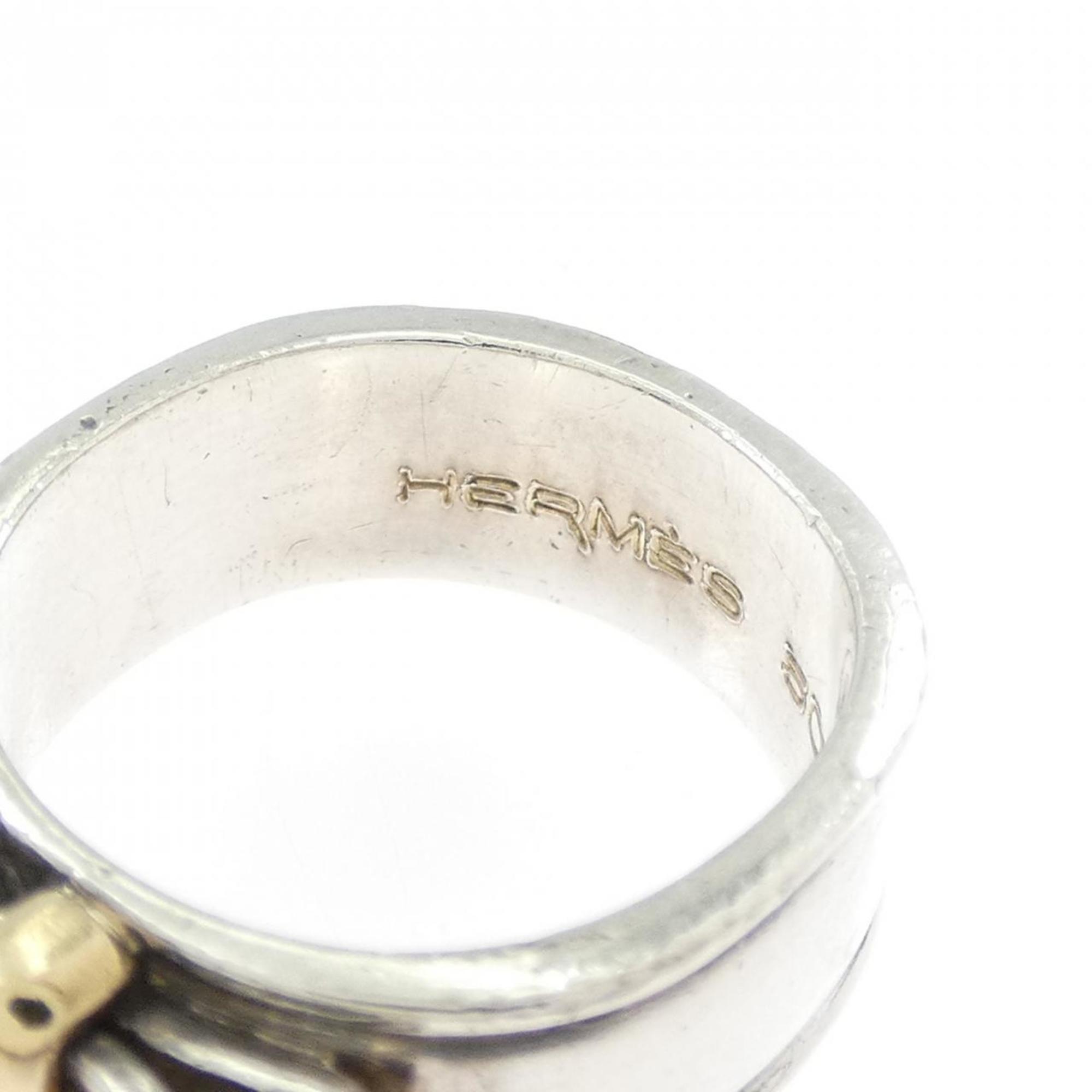 Hermes Silver 925 Band Ring (Pre-Owned)