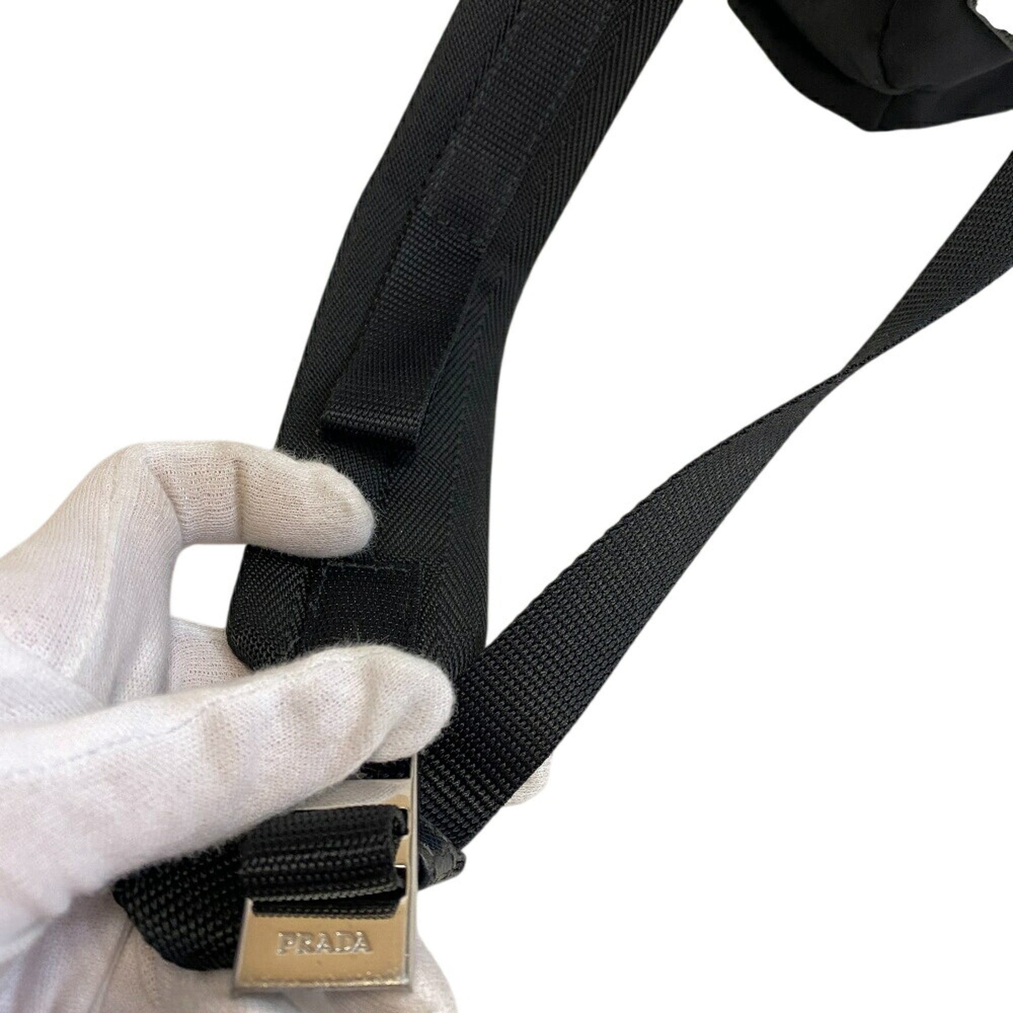 Prada Black Nylon Shoulder Bag Sling Bag (Pre-Owned)