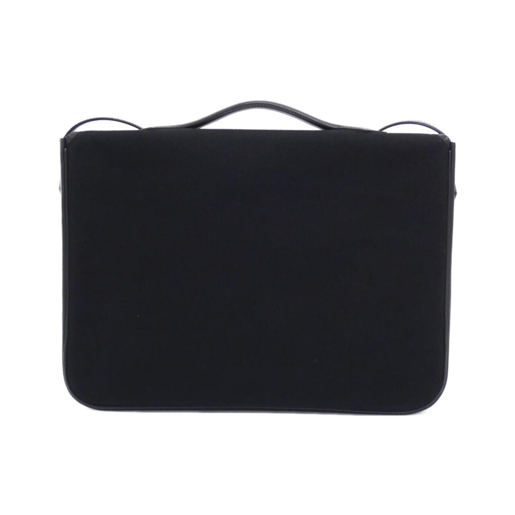 Hermes Black Canvas Handbag (Pre-Owned)