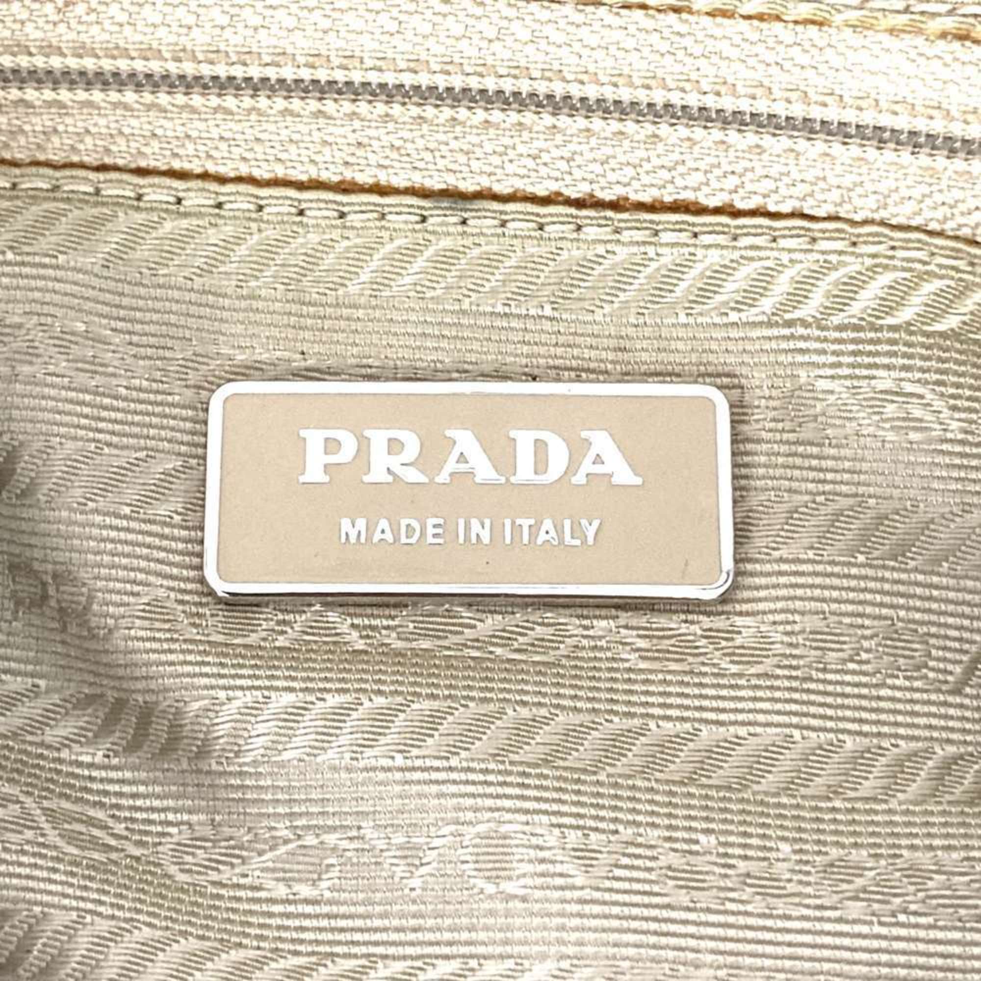 Prada Beige Nylon Shoulder Bag (Pre-Owned)