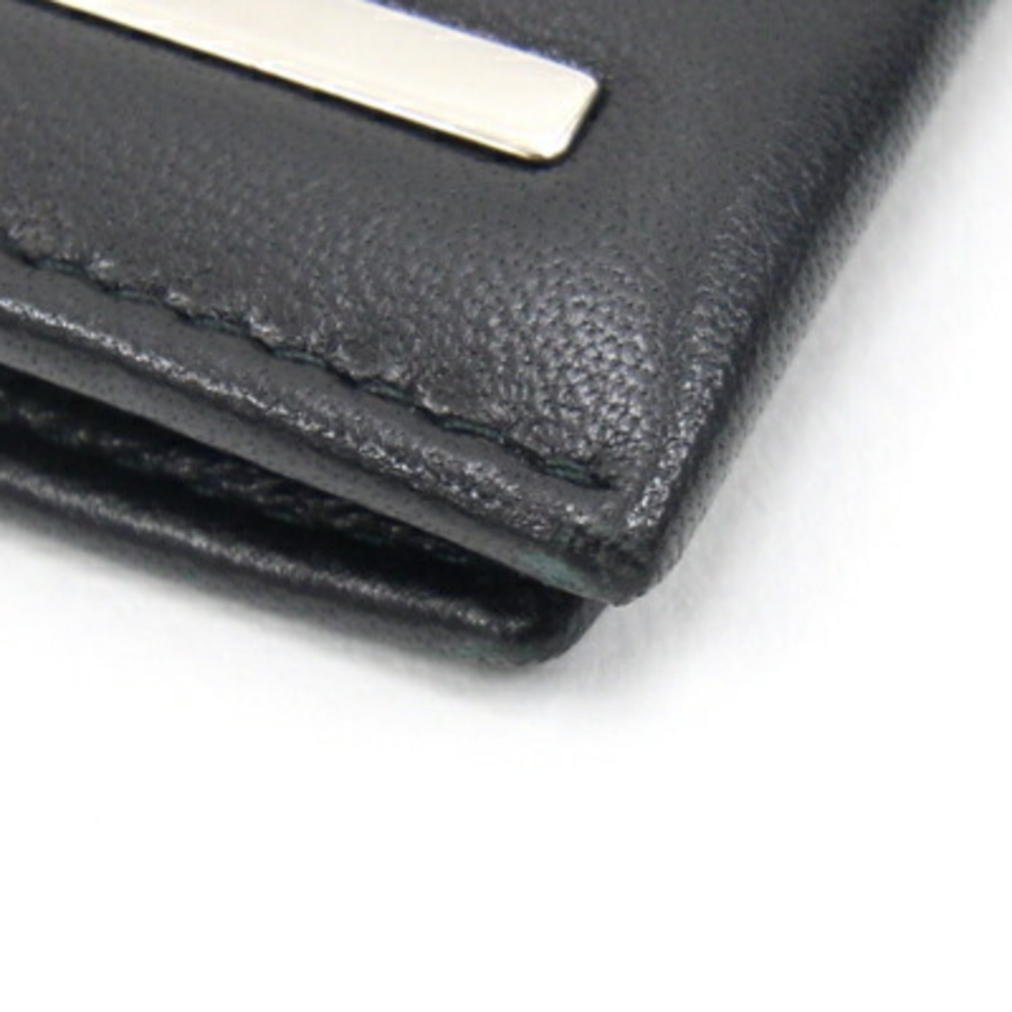 Salvatore Ferragamo Black Leather Long Wallet (Bi-Fold) (Pre-Owned)
