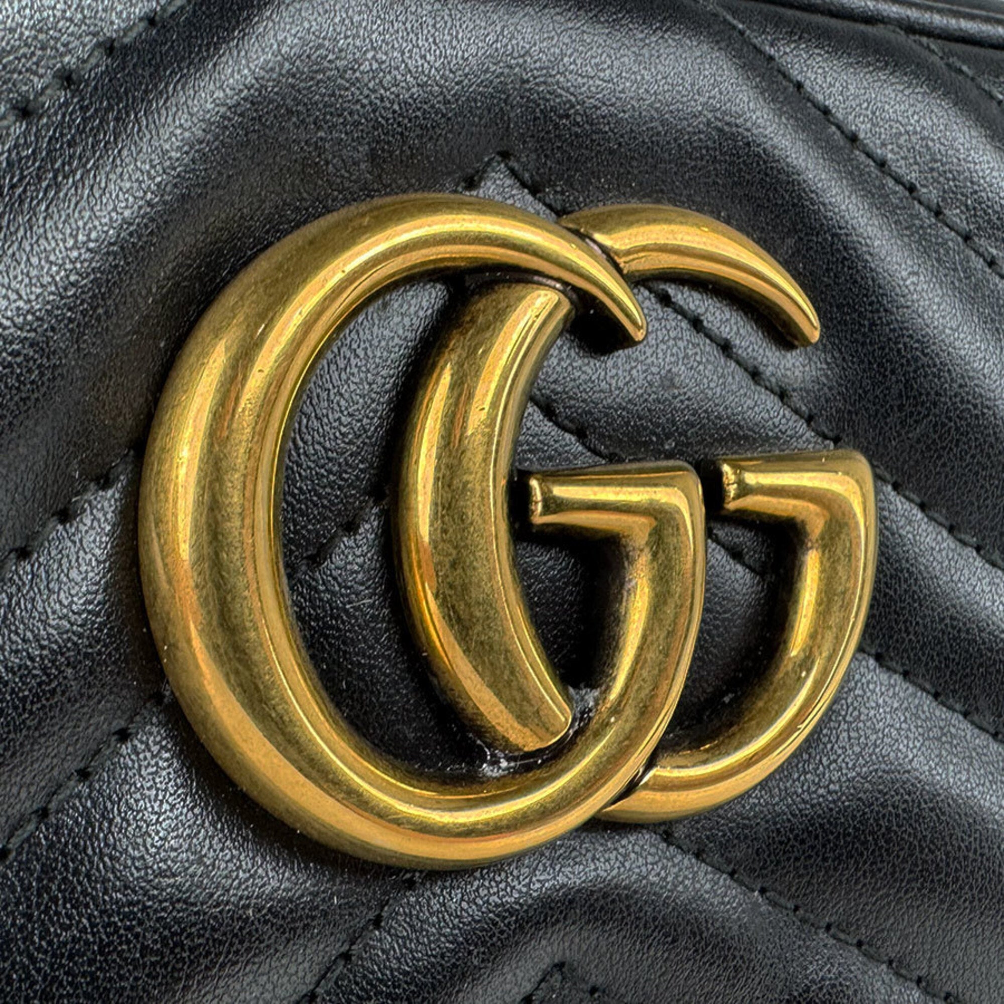 Gucci Black Leather Shoulder Bag (Pre-Owned)