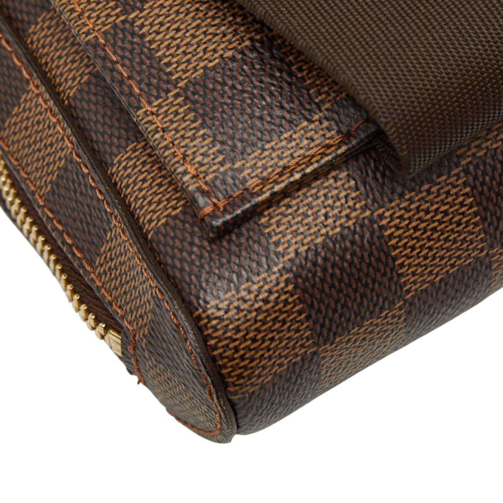 Louis Vuitton Brown Pvc Leather Sling Bag (Pre-Owned)