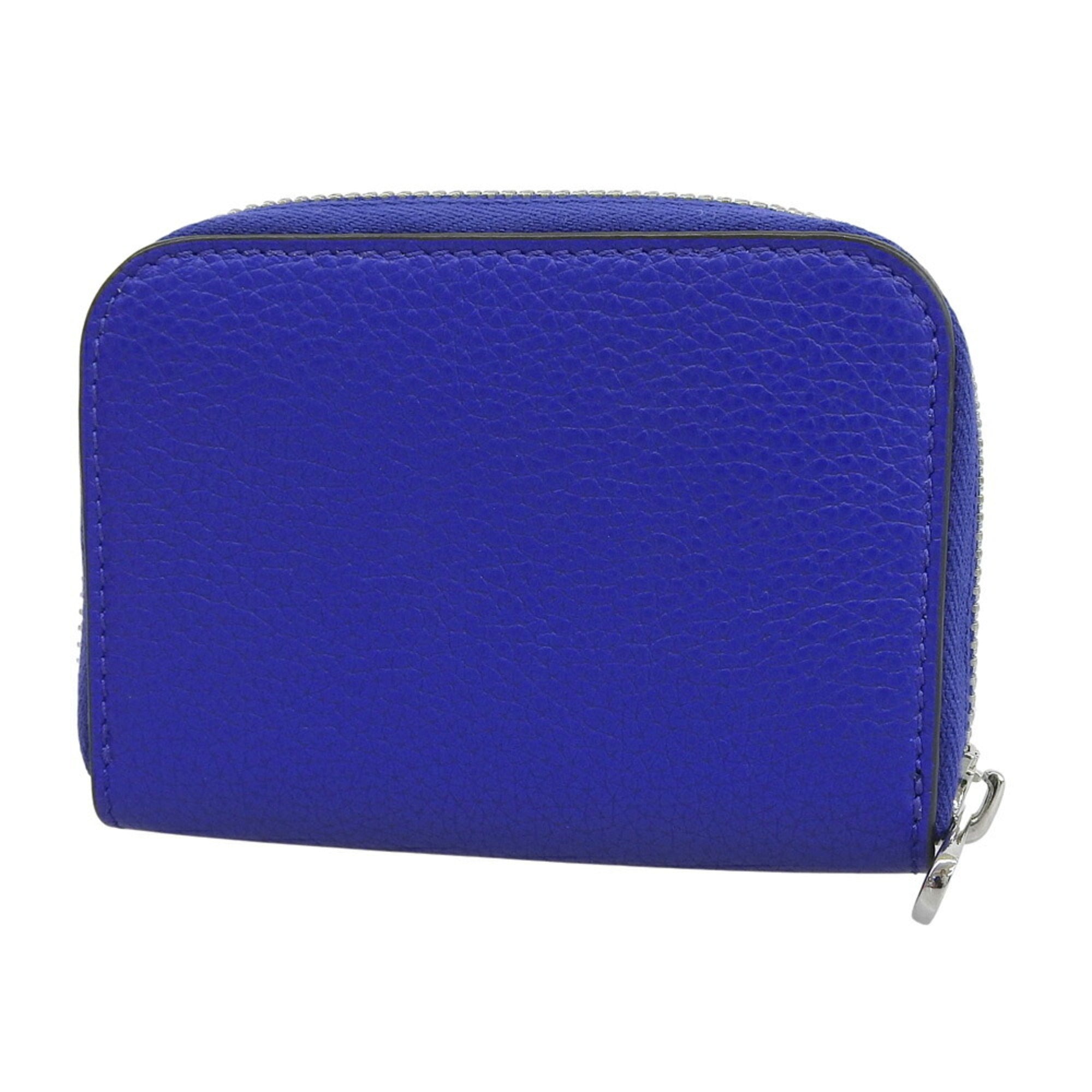 Salvatore Ferragamo Blue Leather Coin Purse/Coin Case (Pre-Owned)