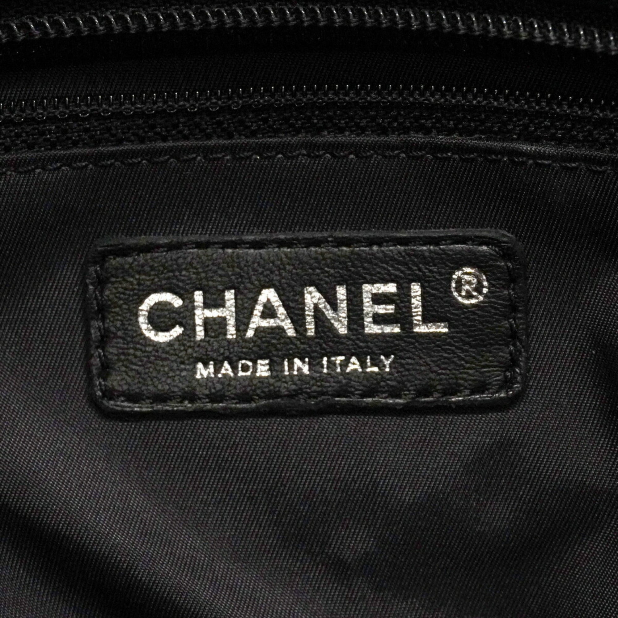 Chanel Black Canvas Tote Bag (Pre-Owned)