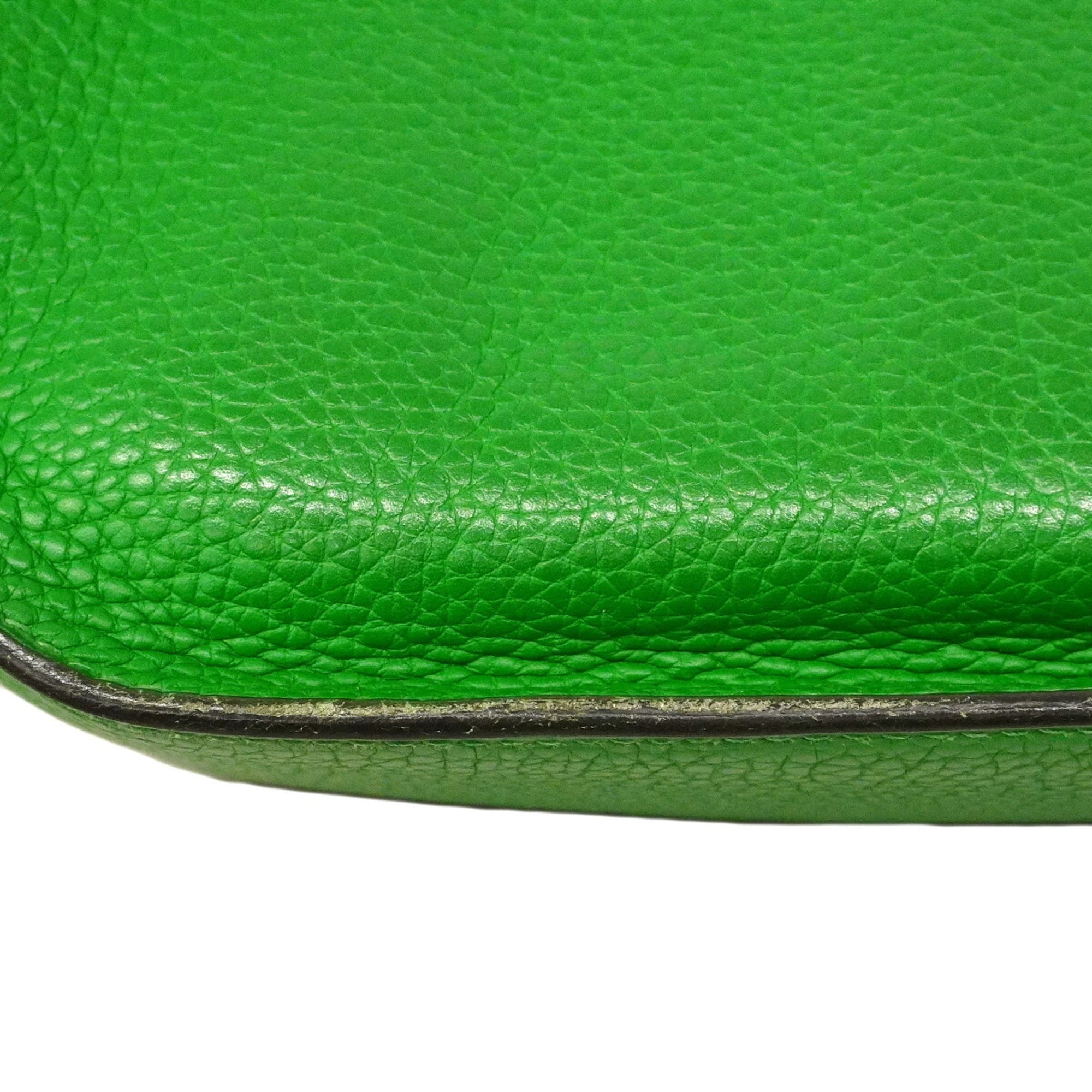 Hermes Bambou Taurillon Clemence Leather Shoulder Bag (Pre-Owned)