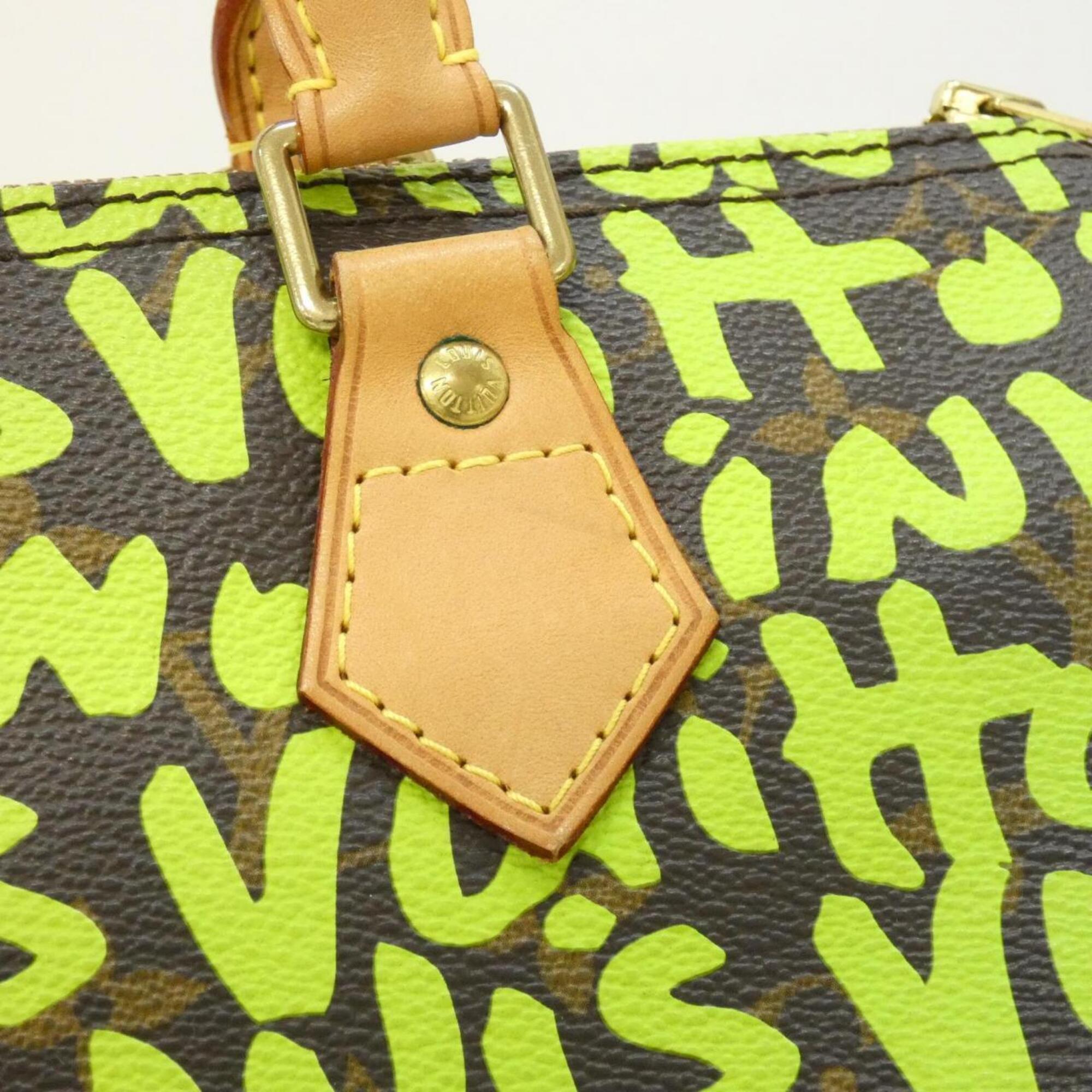 Louis Vuitton Marron Vert Coated Canvas Boston Bag (Pre-Owned)