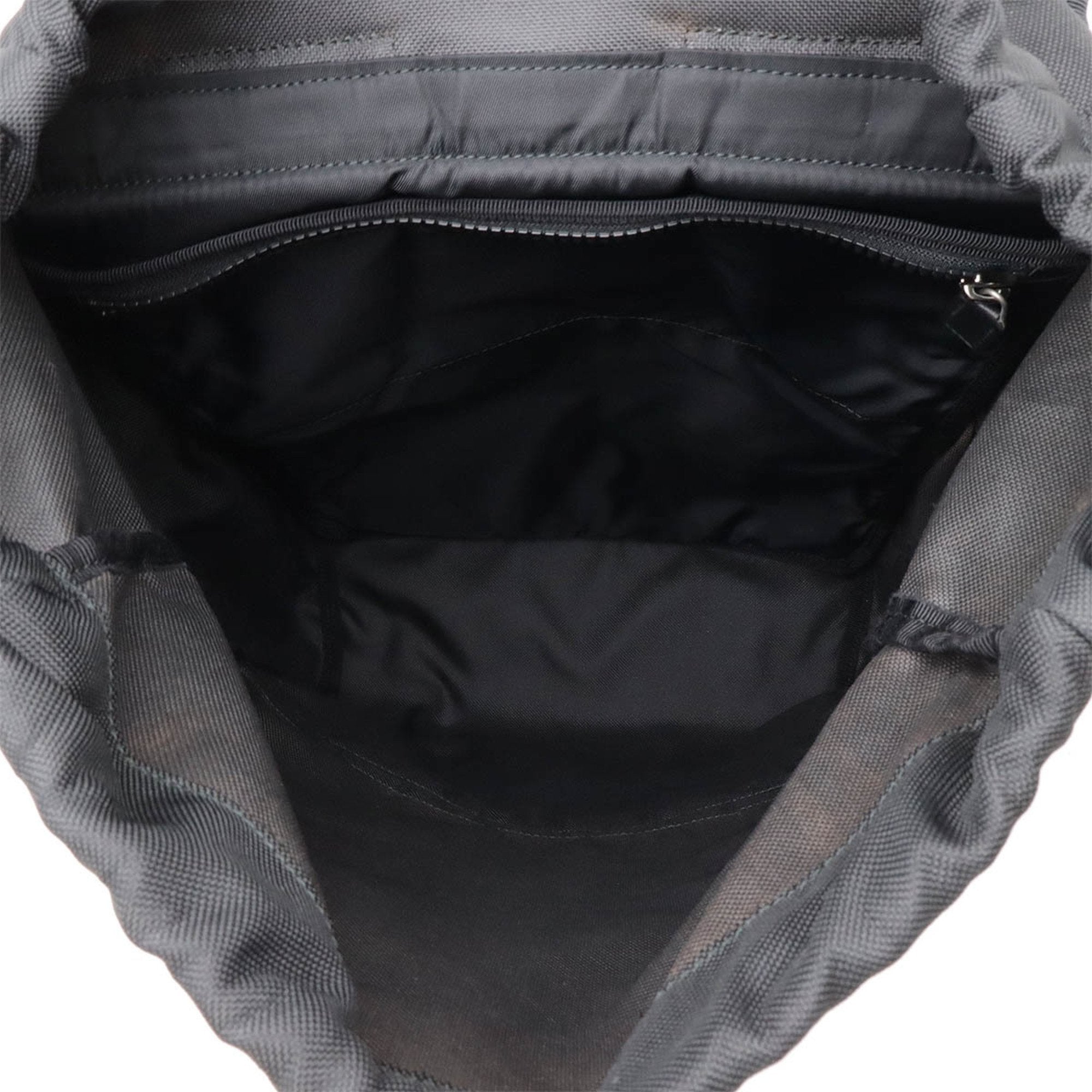 Gucci Black Green Navy Red Color Leather Canvas Backpack (Pre-Owned)
