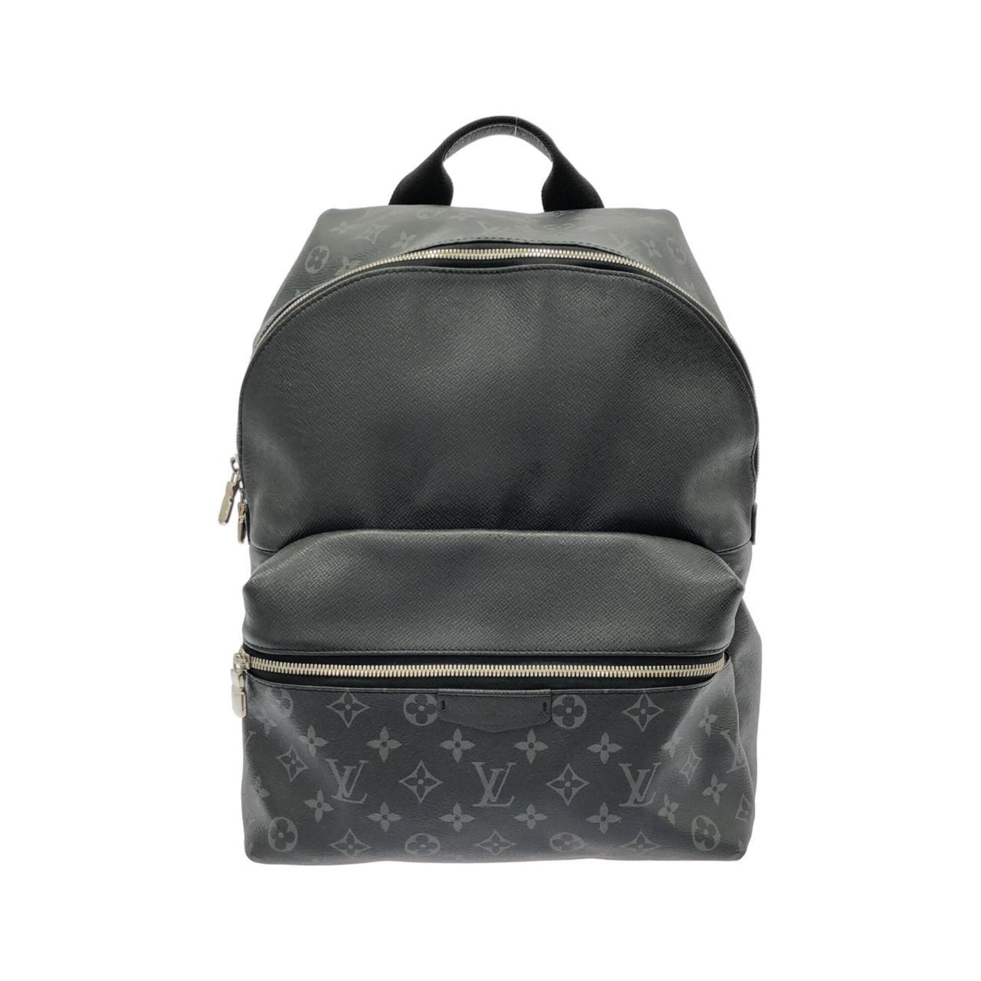 Louis Vuitton Black Coated Canvas Leather Backpack (Pre-Owned)