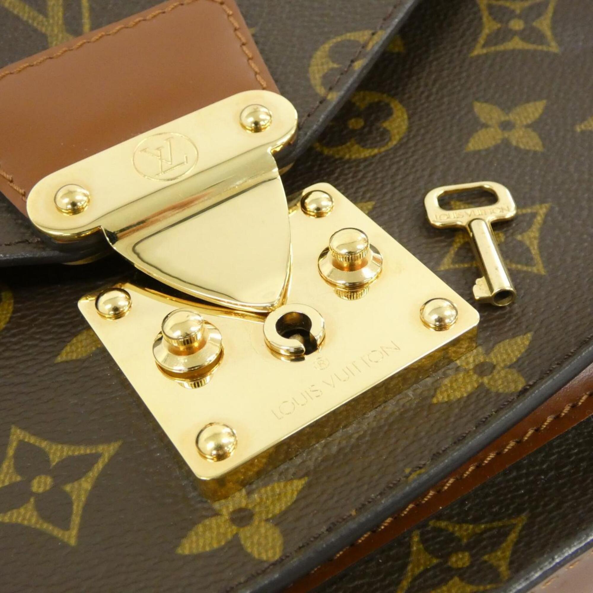 Louis Vuitton Marron Coated Canvas Handbag (Pre-Owned)