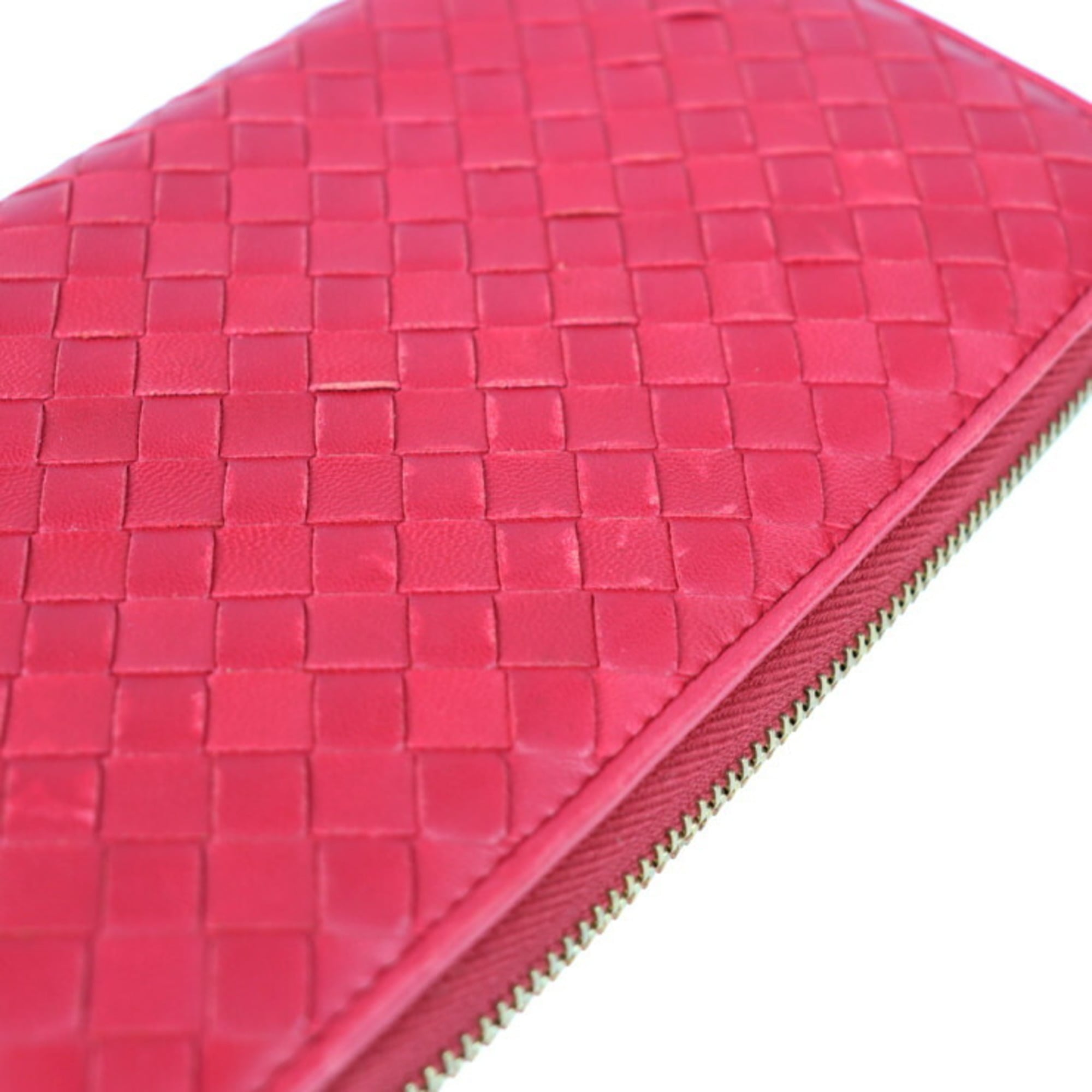 Bottega Veneta Intrecciato Red Color Intrecciato Coin Purse/Coin Case (Pre-Owned)