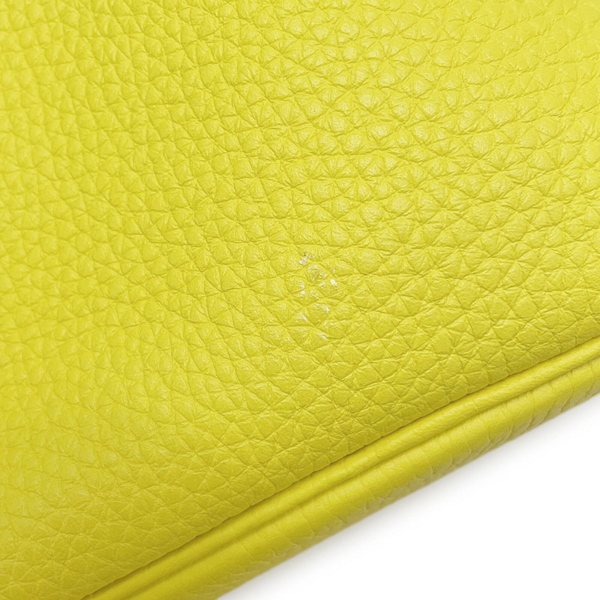 Hermes Lime Taurillon Clemence Leather Handbag Tote Bag (Pre-Owned)
