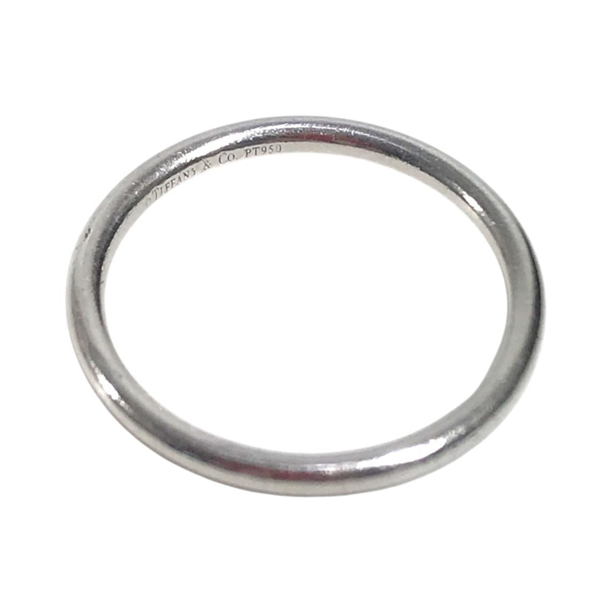 Tiffany Silver Platinum 950 Band Ring (Pre-Owned)