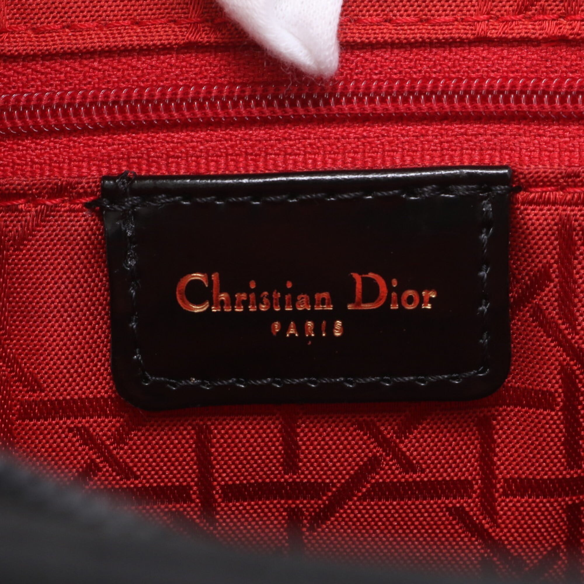 Christian Dior Black Leather Nylon Shoulder Bag (Pre-Owned)