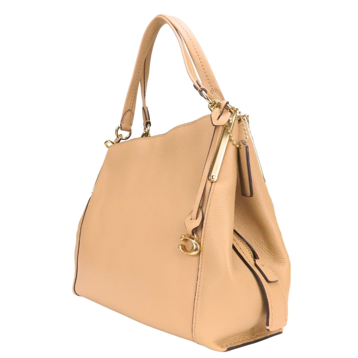 Coach Beige Leather Tote Bag (Pre-Owned)
