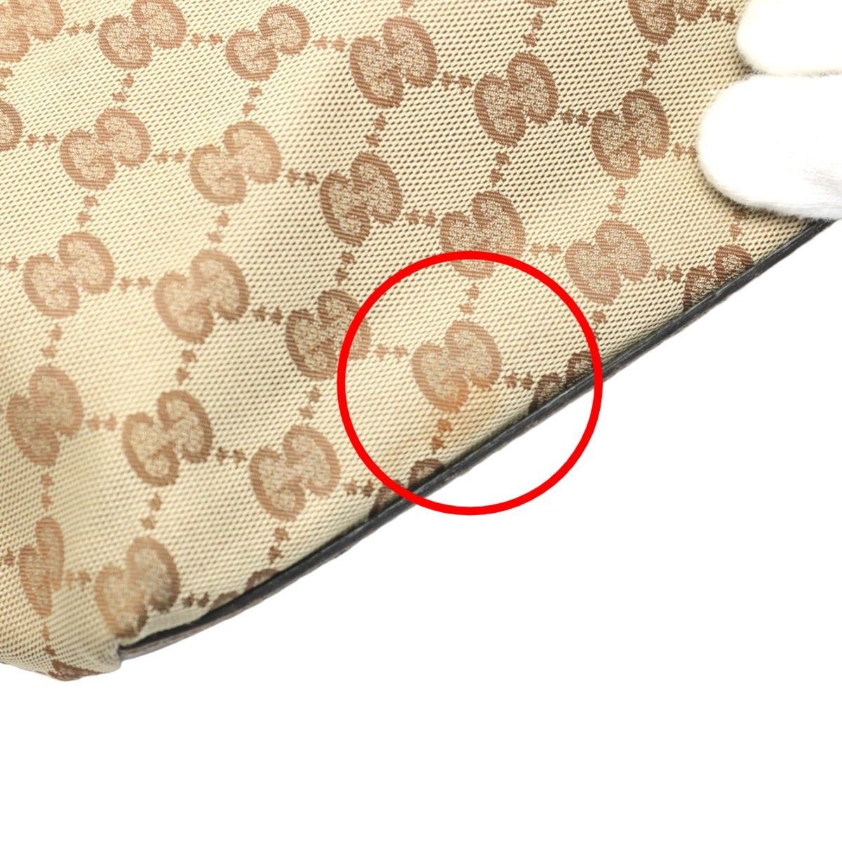 Gucci Gg Canvas Beige Gg Canvas Handbag Tote Bag (Pre-Owned)