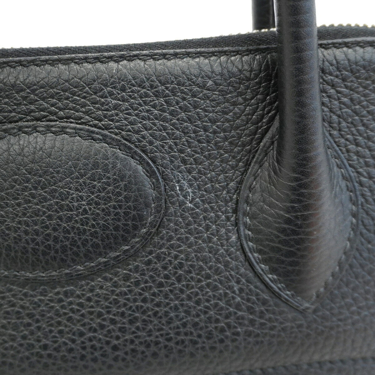 Hermes Black Taurillon Clemence Leather Handbag (Pre-Owned)