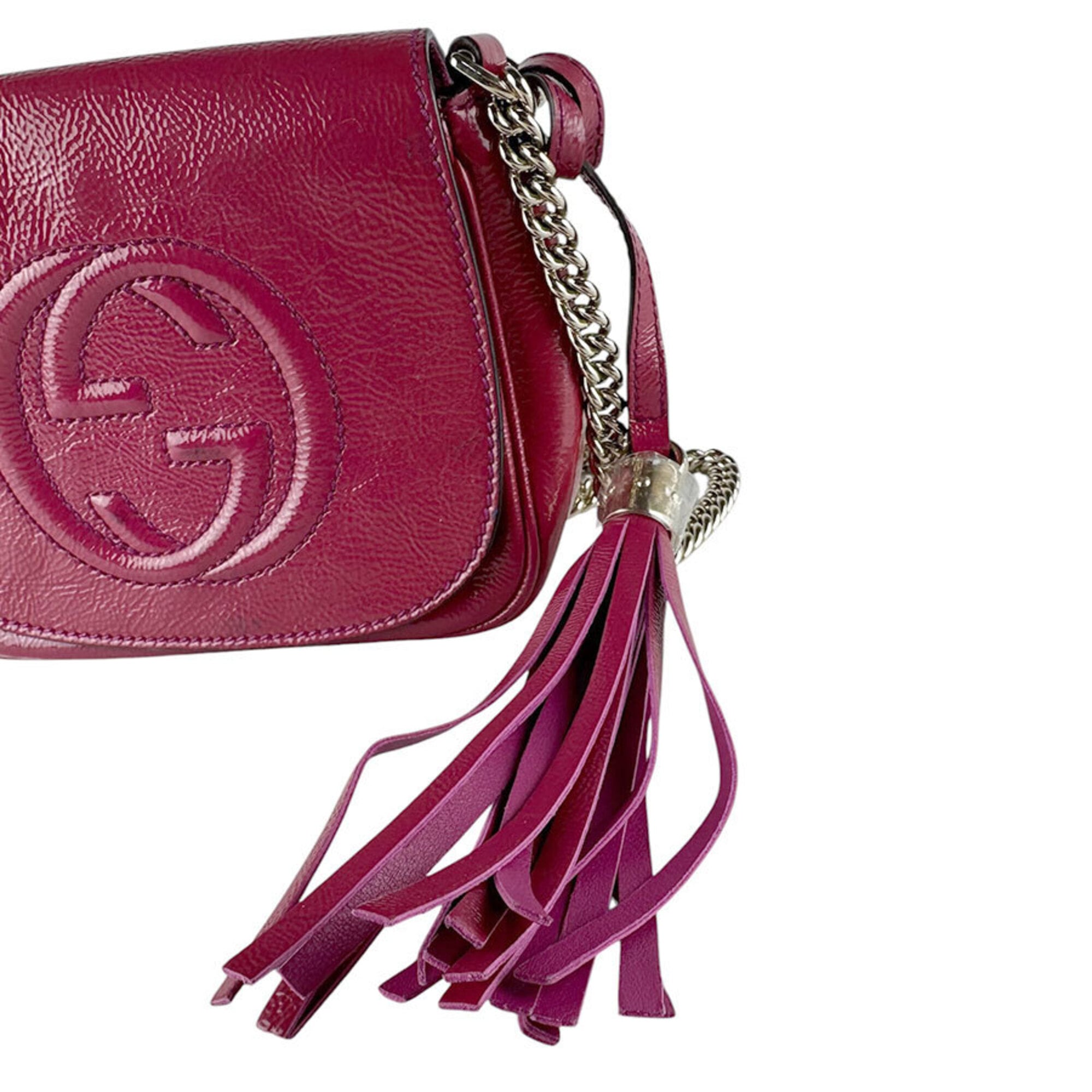 Gucci Pink Patent Leather Shoulder Bag (Pre-Owned)