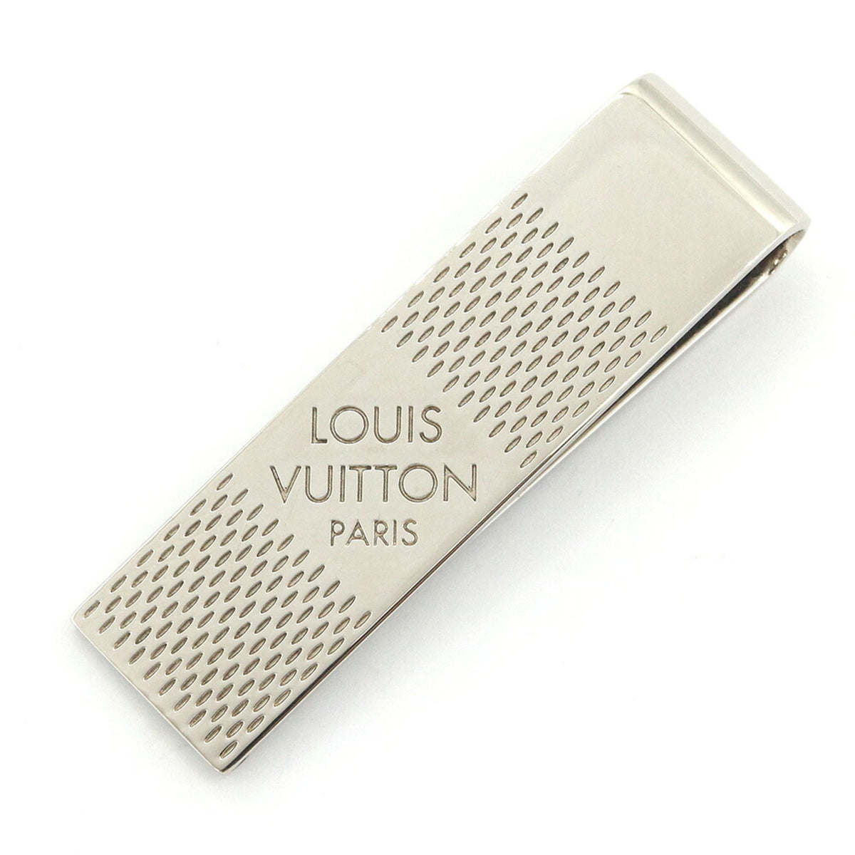Louis Vuitton Silver Damier Canvas Metal Money Clip (Pre-Owned)