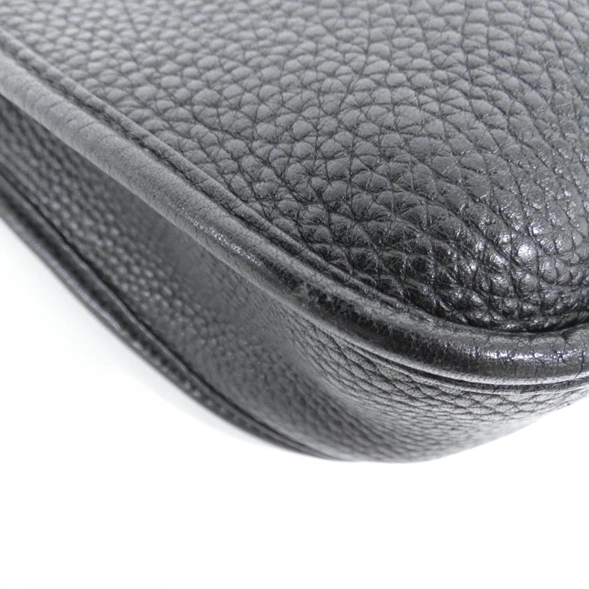 Hermes Black Taurillon Clemence Leather Shoulder Bag (Pre-Owned)