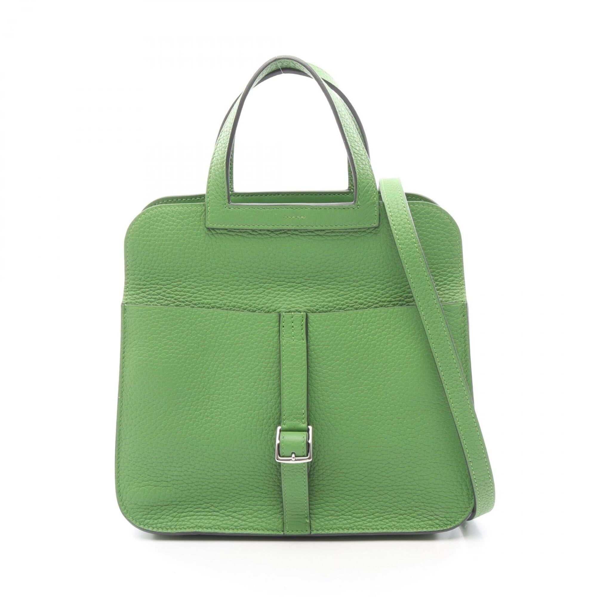 Hermes Green Taurillon Clemence Leather Handbag (Pre-Owned)