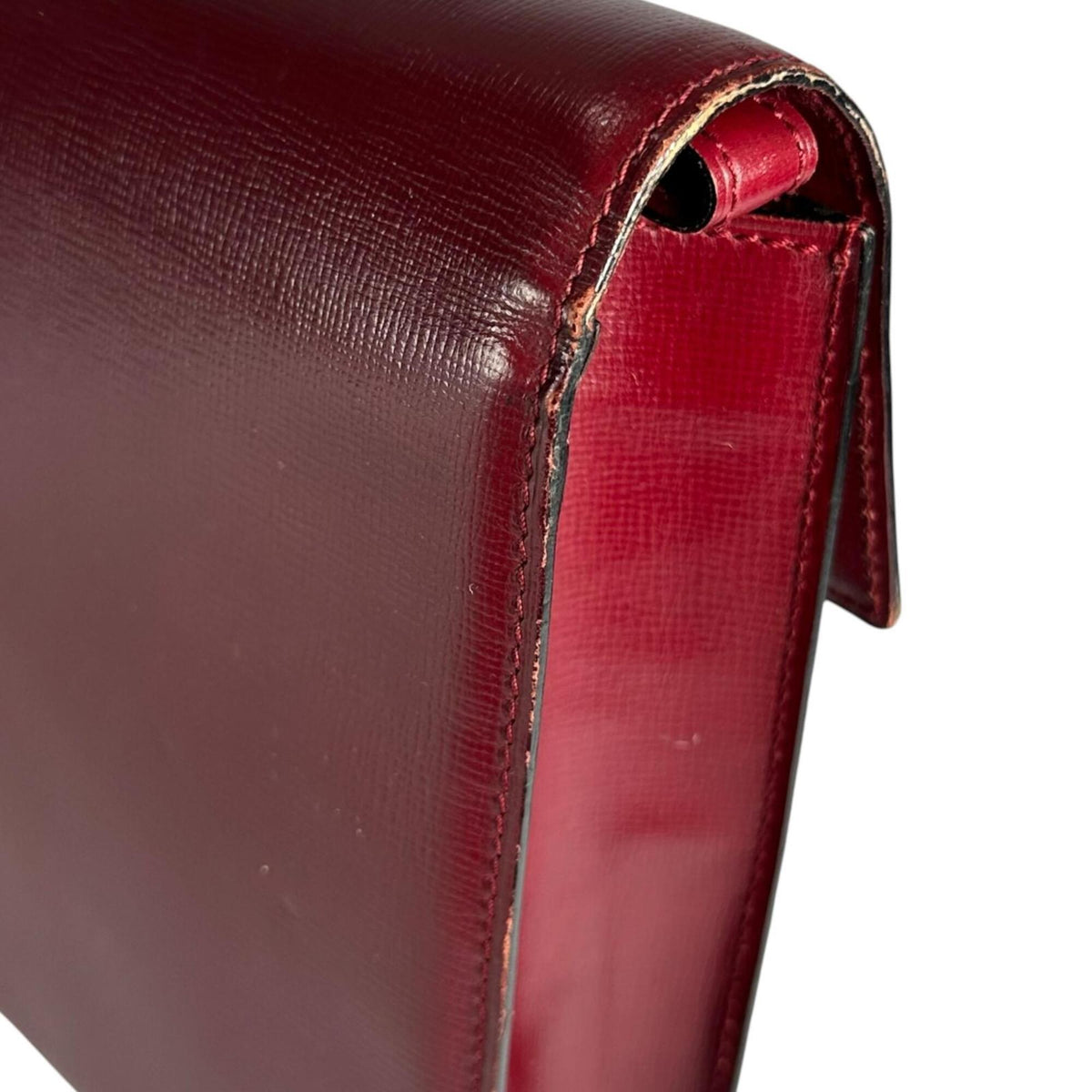 Cartier Bordeaux Leather Clutch Bag (Pre-Owned)