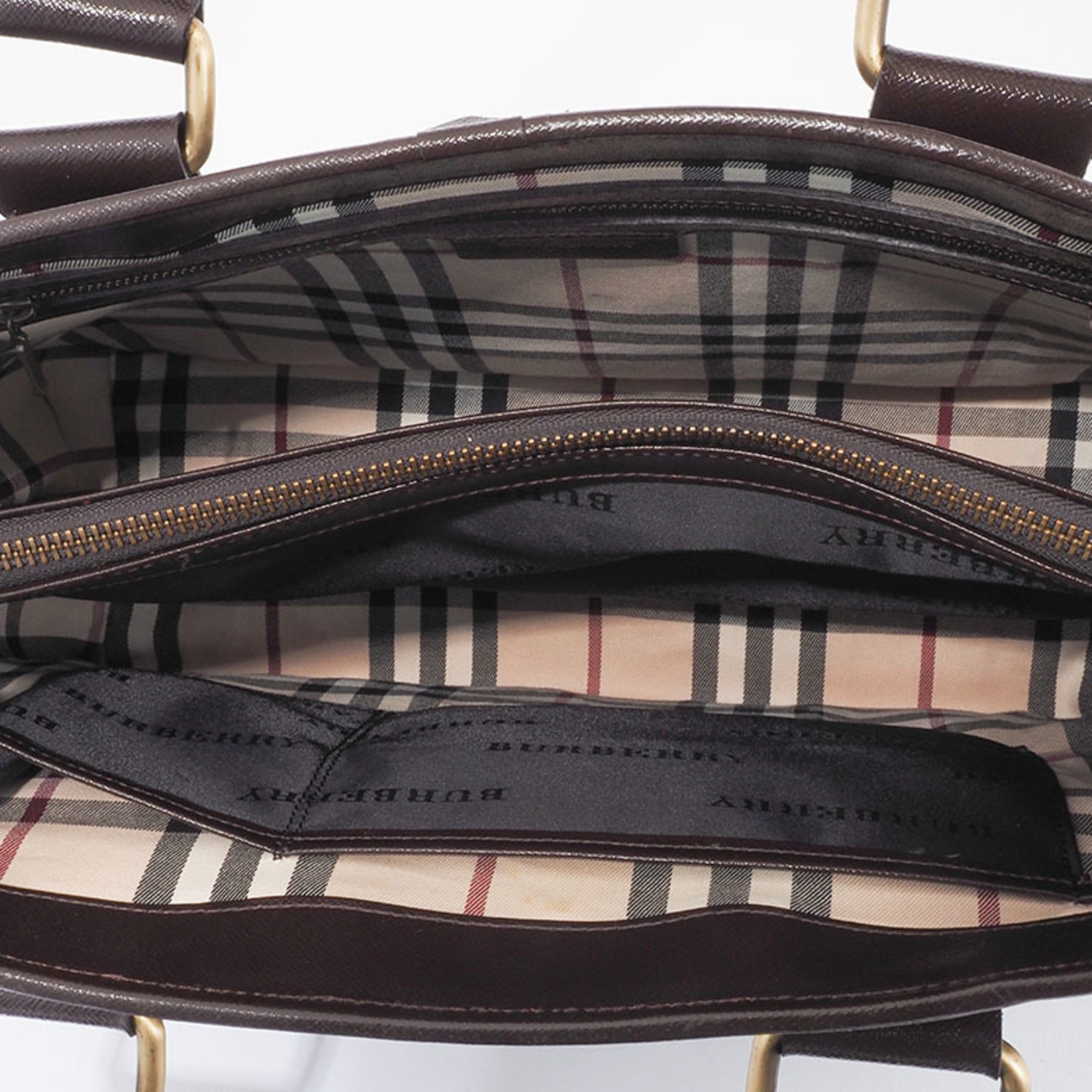 Burberry Brown Leather Handbag (Pre-Owned)