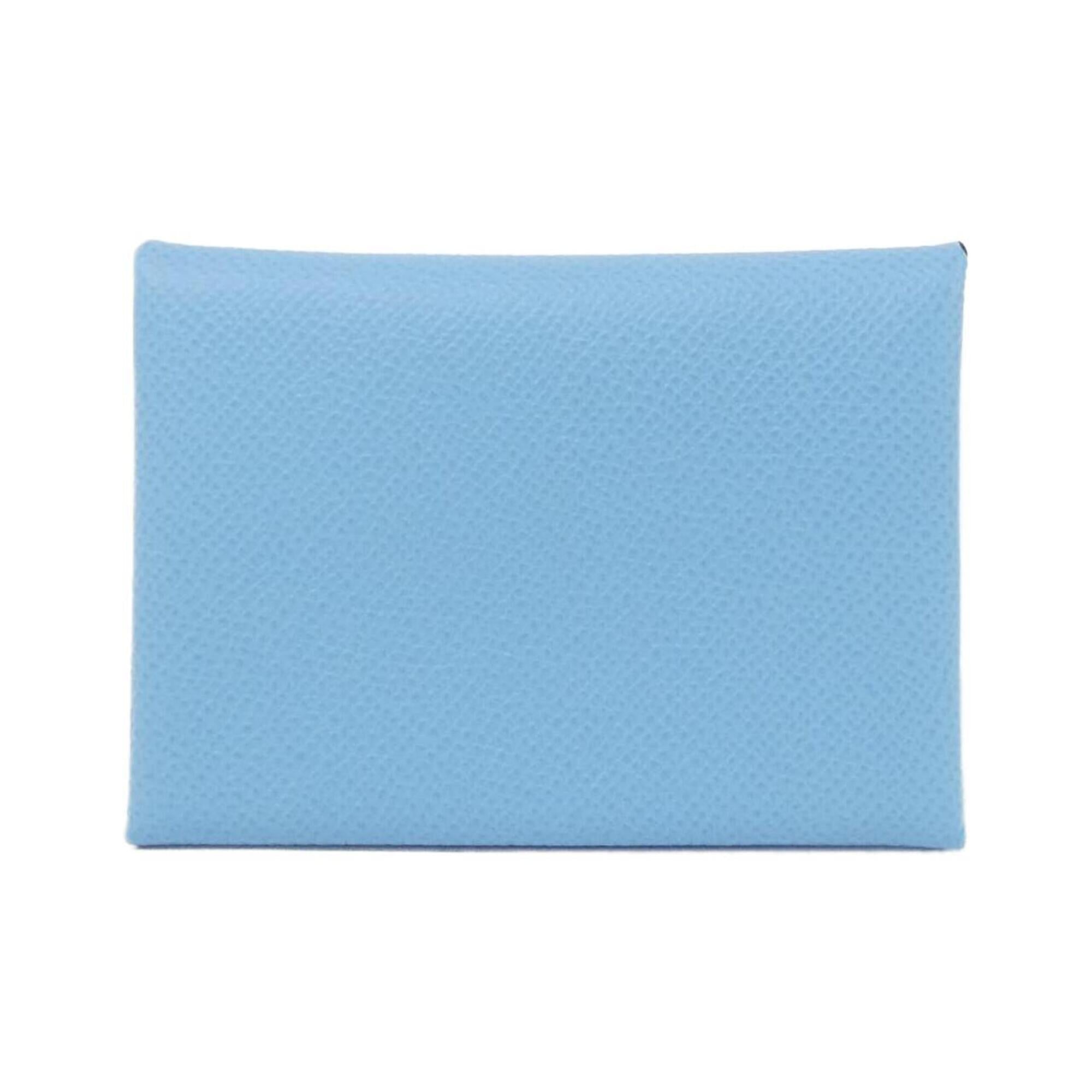 Hermes Blue Celeste Epsom Leather Coin Purse/Coin Case (Pre-Owned)