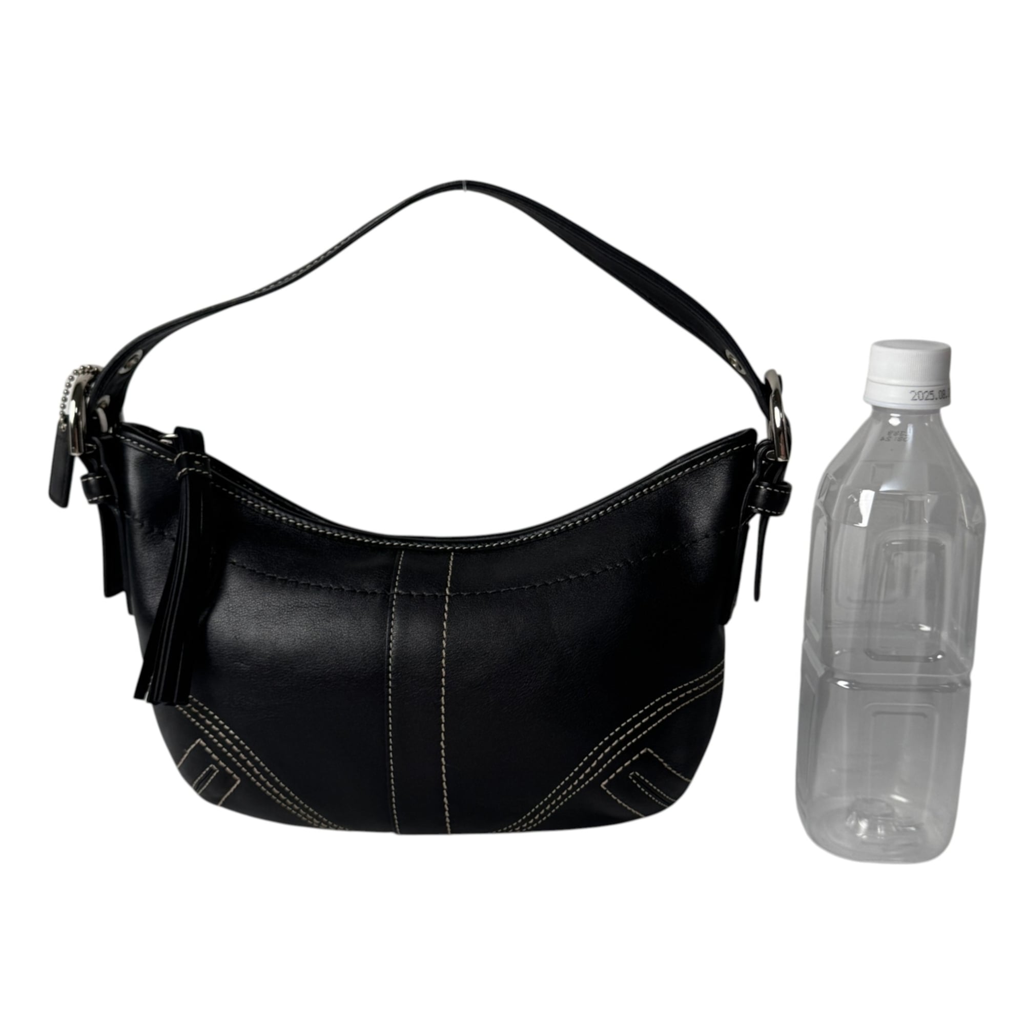 Coach Black Leather Handbag Shoulder Bag (Pre-Owned)