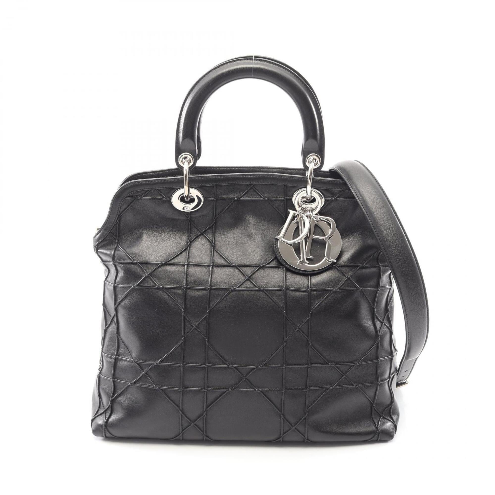 Christian Dior Black Leather Handbag (Pre-Owned)